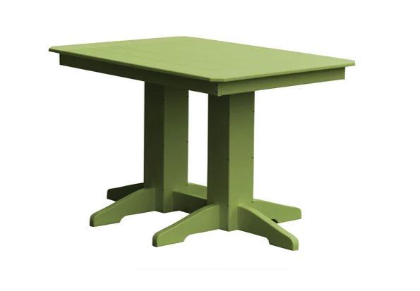 A & L Furniture Dining Table with Free 2 Umbrella Holes - Perfect for Outdoor Patio, Garden, and Backyard Dining