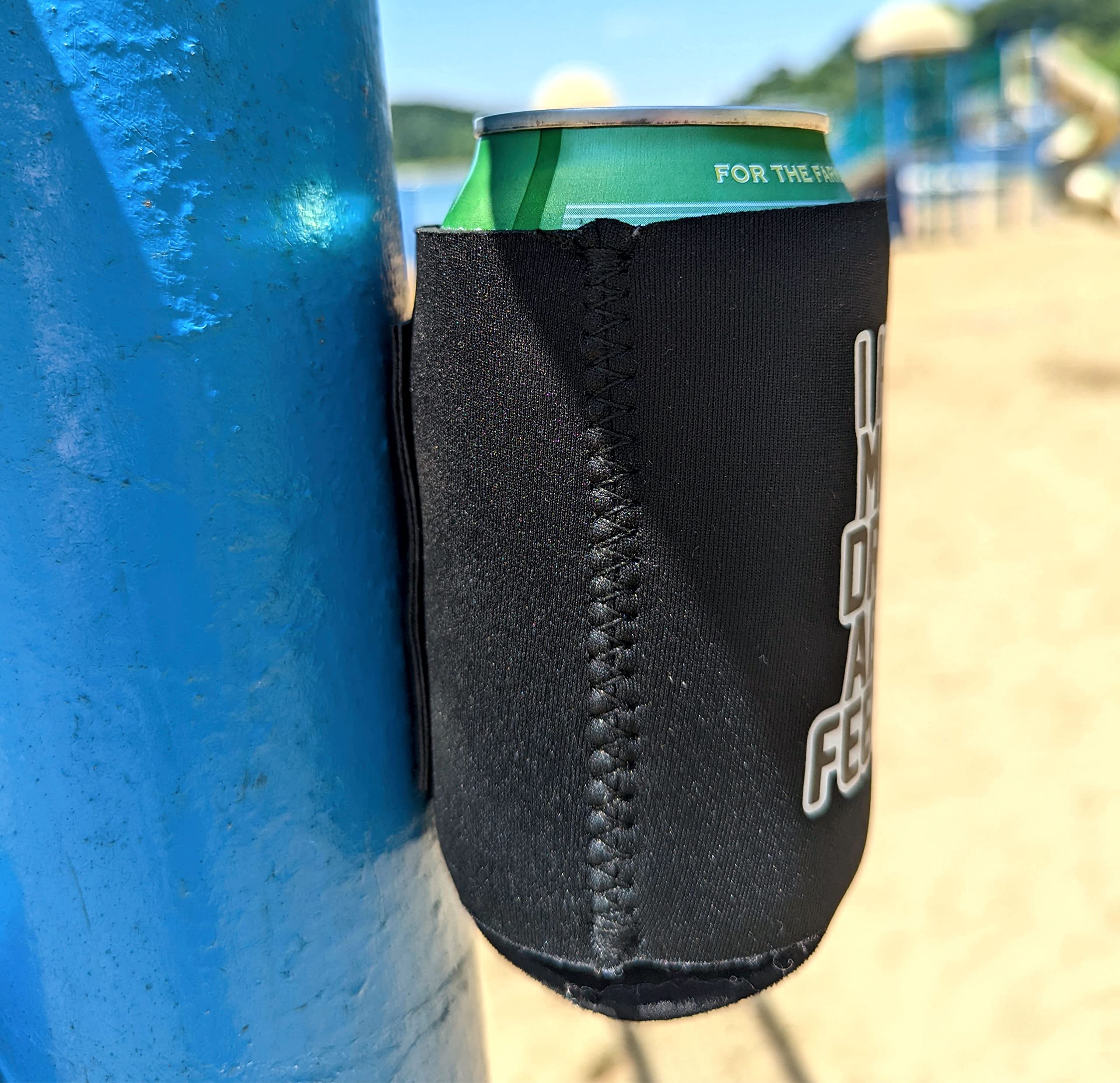 Blank Magnetic Can Coolers (6 Pack) - Yellow Insulated Beer Sleeves for Cans, Perfect for Parties, BBQs, and Outdoor Events - Keep Drinks Cold with Strong Magnet Base