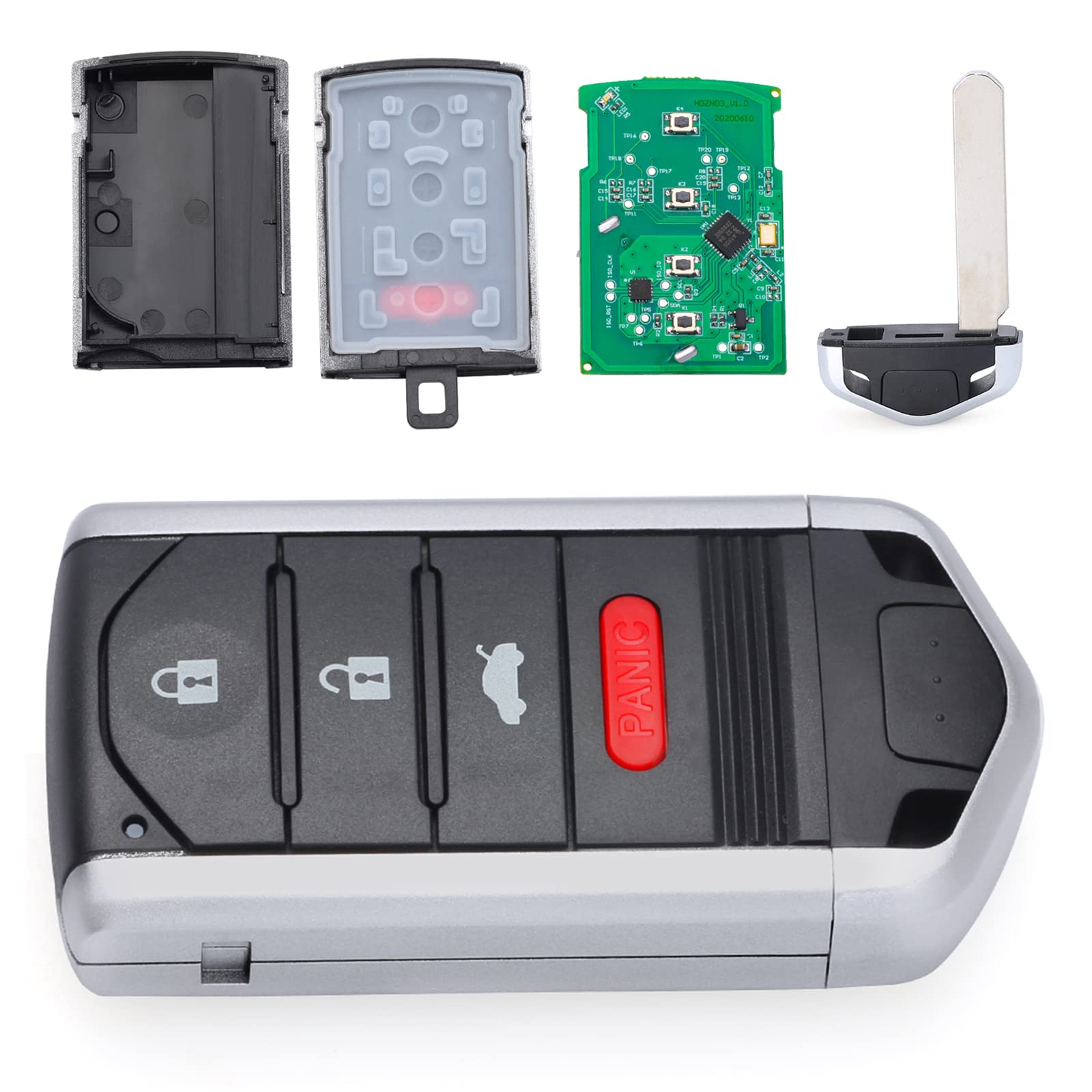 Replacement Car Key Fob Keyless Entry Remote for Acura TL 2009-2014 (FCC ID: M3N5WY8145, P/N: 267F-5WY8145) - 4 Button Smart Remote Control - Perfect for Lost/Damaged Key Replacement & Vehicle Security