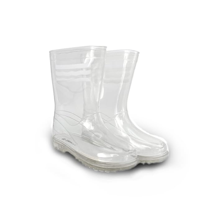 Yamerbo Waterproof Clear Rain Boots for Toddler Kids - Cute Transparent Rubber Rain Boots for Girls & Boys - Perfect for Outdoor Play, Puddle Jumping & Rainy Day Adventures