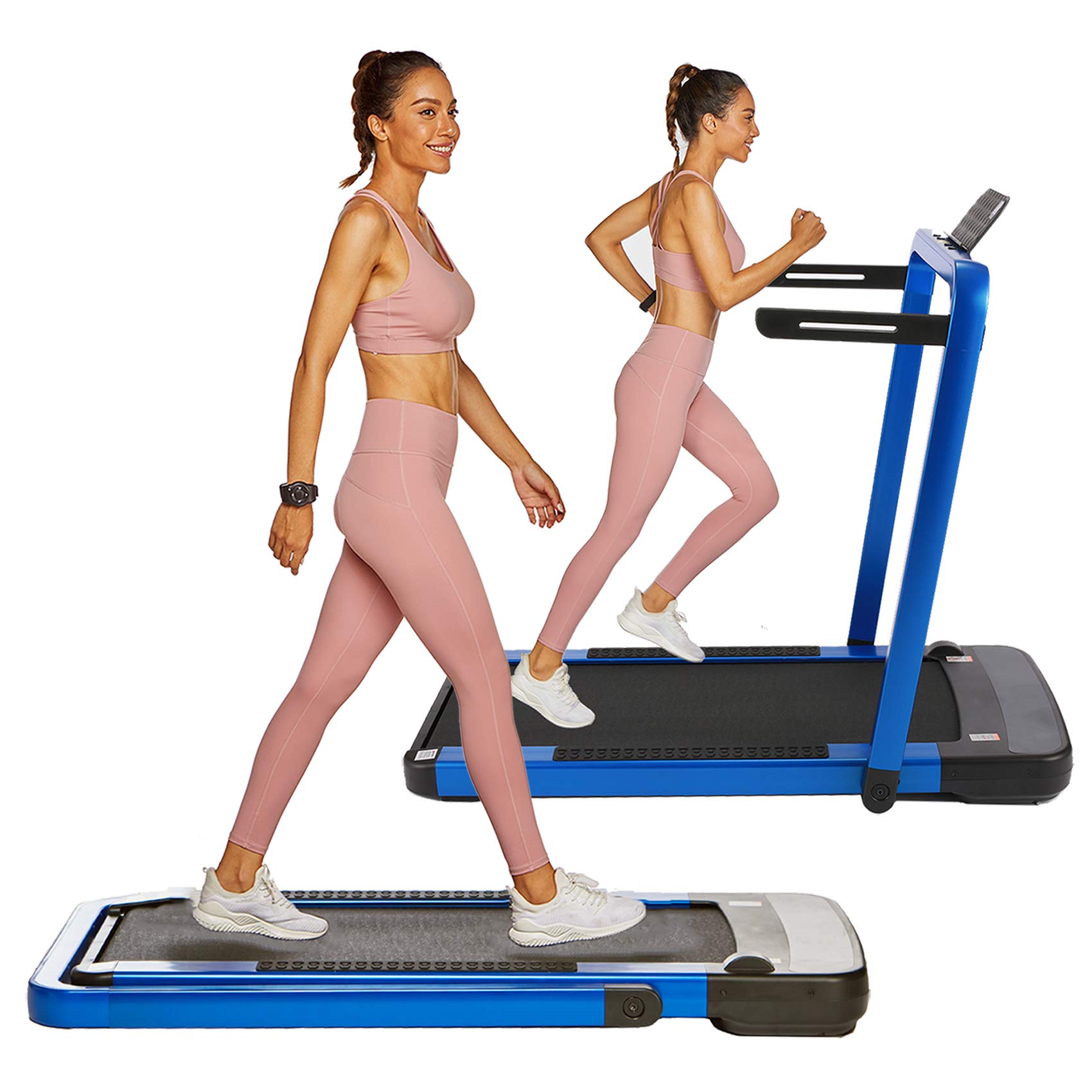 2in1 Under Desk Treadmill with Remote Control & APP - Folding Electric Walking Pad for Home Office, Walking & Running Machine for Indoor Workouts - Perfect for Work from Home Fitness & Compact Space Exercise