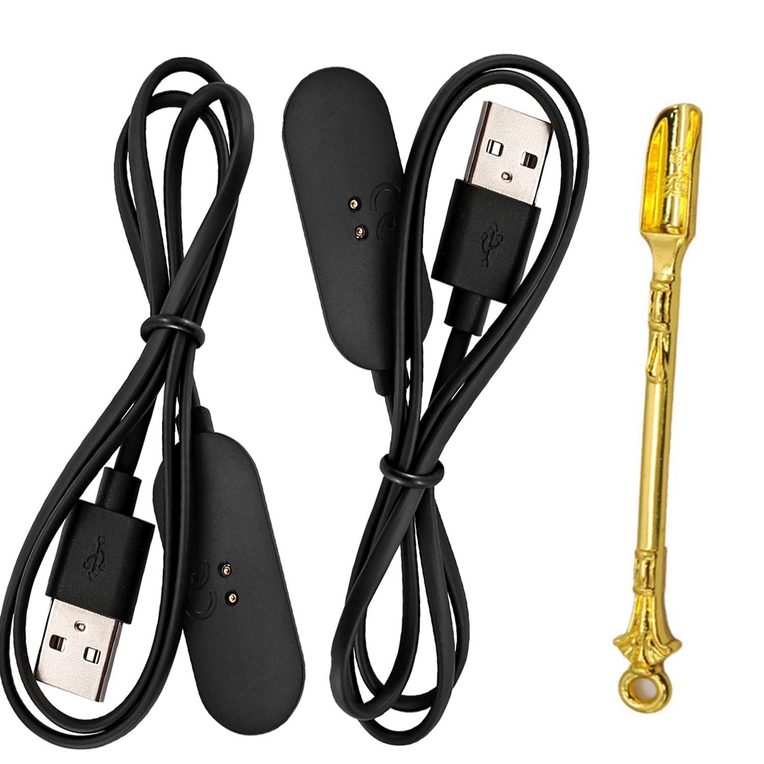 2-Pack Magnetic Charging Dock & USB Cable + 1-Pack Metal Shovel Tool for Pax 2 & Pax 3 Vaporizers - Portable Charging Station & Cleaning Kit for On-the-Go Use
