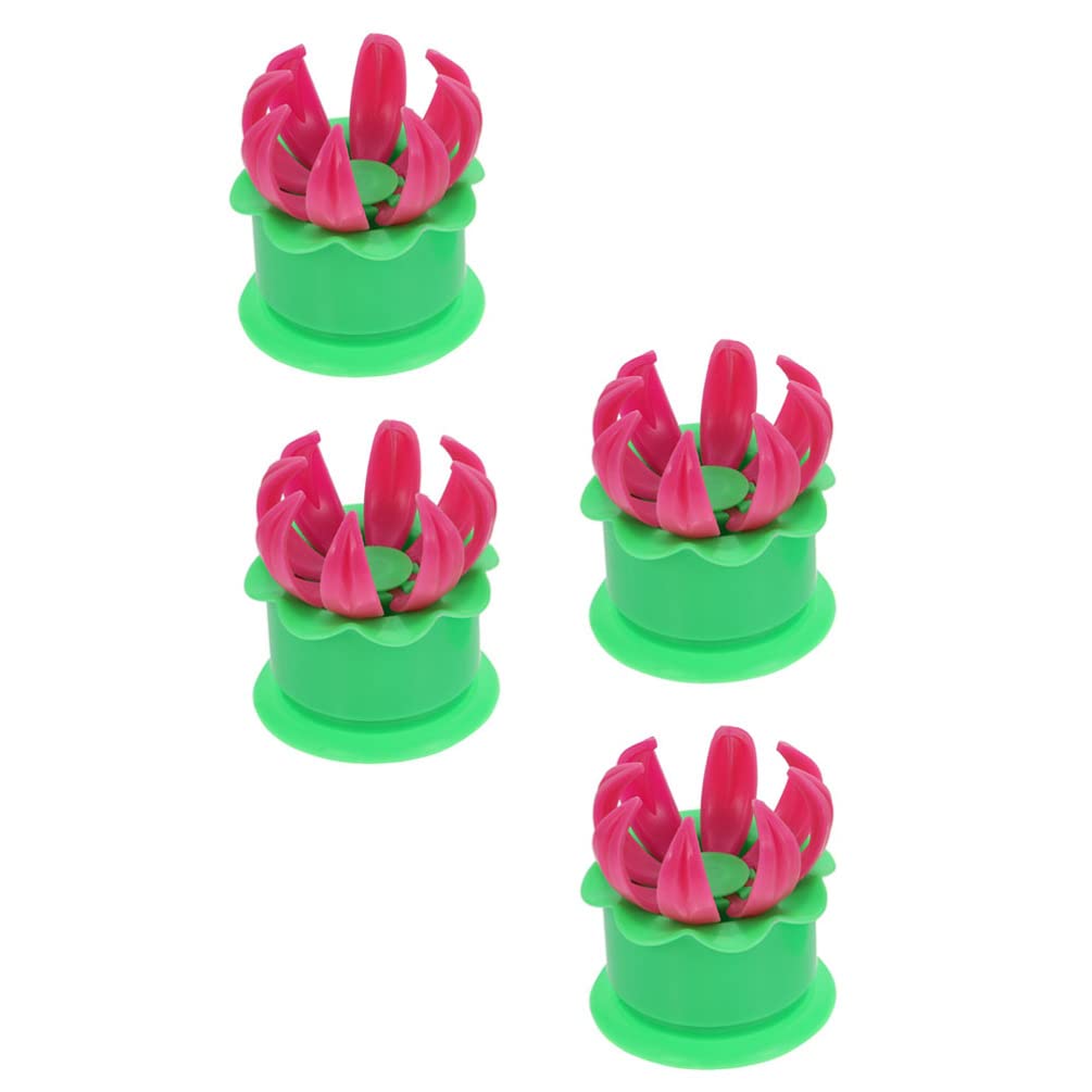 DOITOOL 4-Piece Dumpling Maker Set - Chinese Steamed Bun Mold, Baozi Press, Pastry & Pie Maker - Red Durable Cooking Tool for Homemade Dumplings, Buns & Pies | Perfect for Asian Cuisine, Family Cooking & Party Food Prep