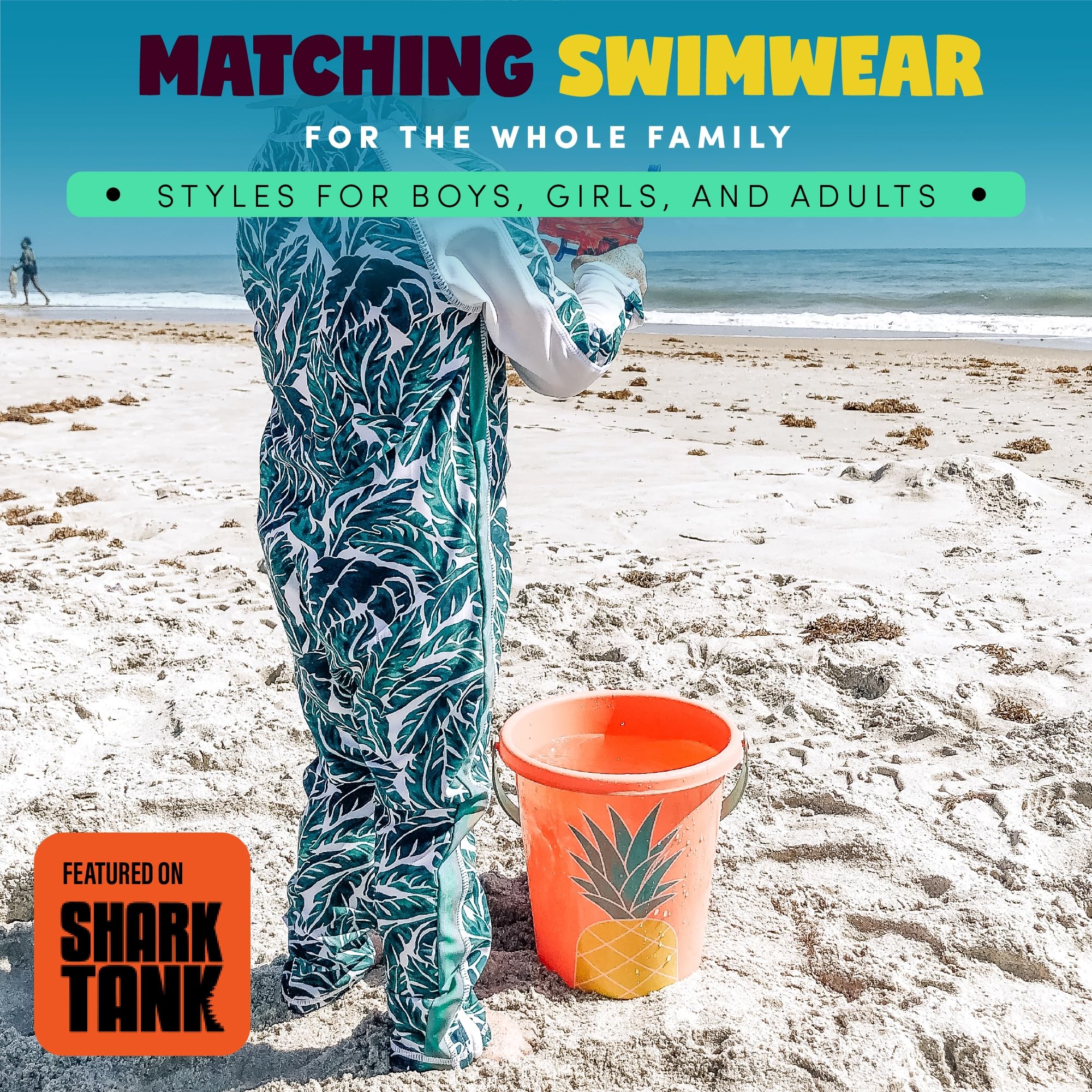 UPF 50+ Boys' Swimsuits - Long Sleeve Rash Guard for Toddlers & Kids - Beach & Pool Protection