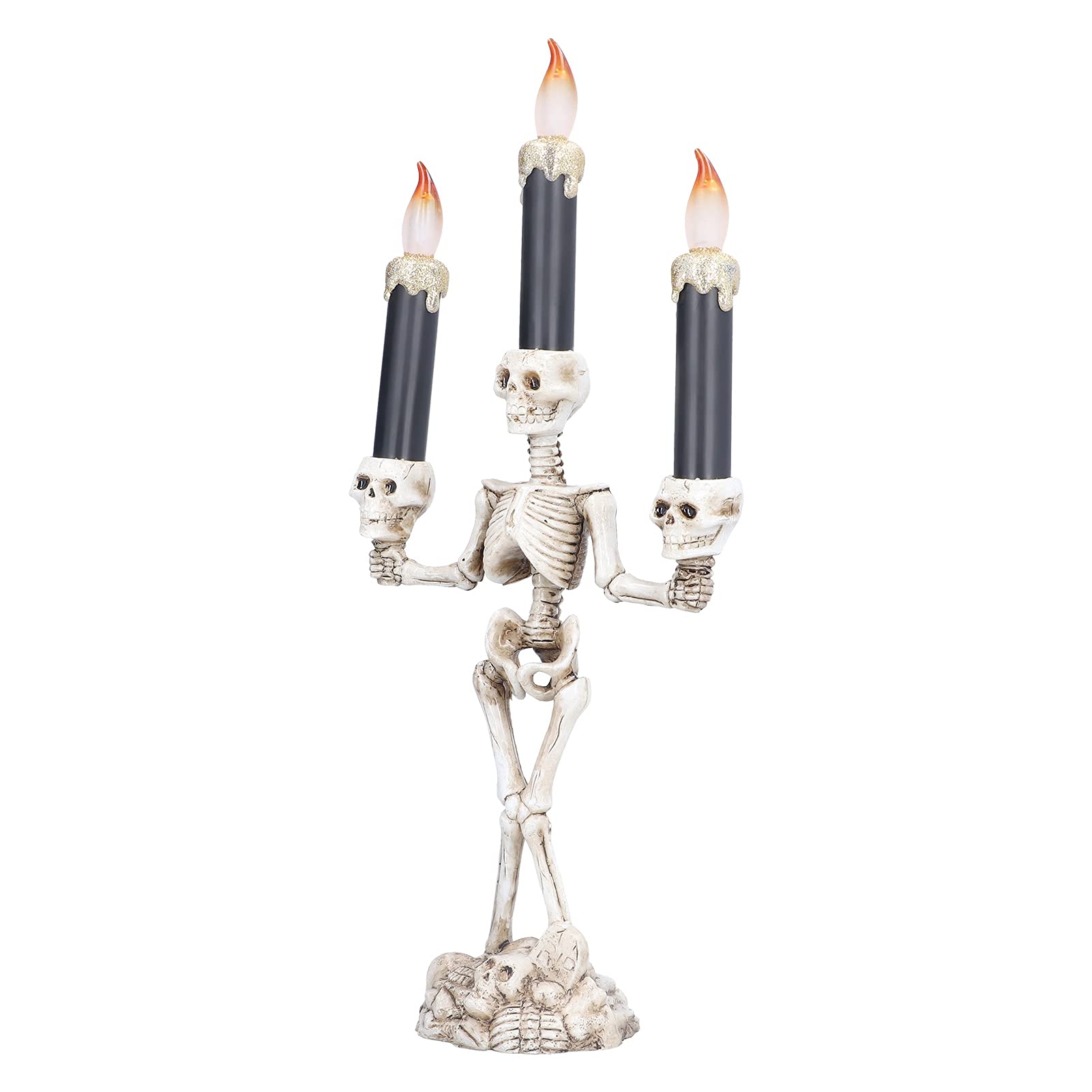 Flameless Skull LED Light - Halloween Decor for Home, Party & Bar - Spooky Ambiance for Haunted House, Themed Events & Nightclubs