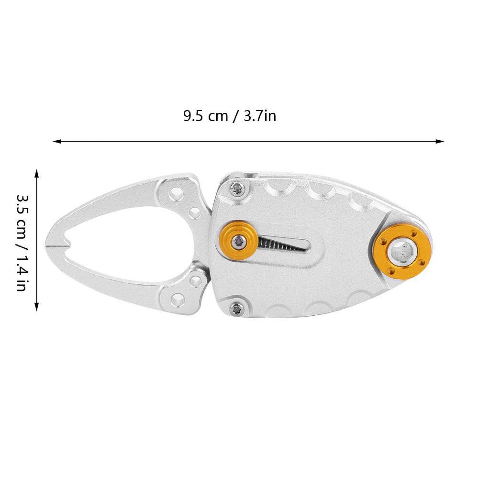Premium Aluminum Alloy Fishing Gripper - Saltwater Fish Lip Grabber Tool with Trigger Lock for Bass, Trout & Saltwater Fishing | Portable Fish Mouth Clamp for Catch & Release (Silver) | Ideal for Deep Sea, Pier & Freshwater Fishing Adventures