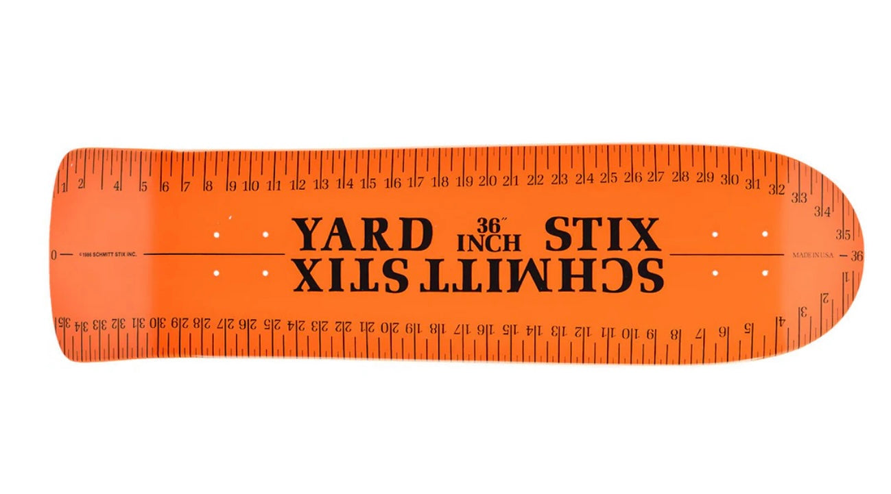 Schmitt Stix 36-Inch Orange Skateboard Deck - High-Performance Yard Stick for Street & Park Riding | Perfect for Tricks, Commuting & Skateboarding Enthusiasts