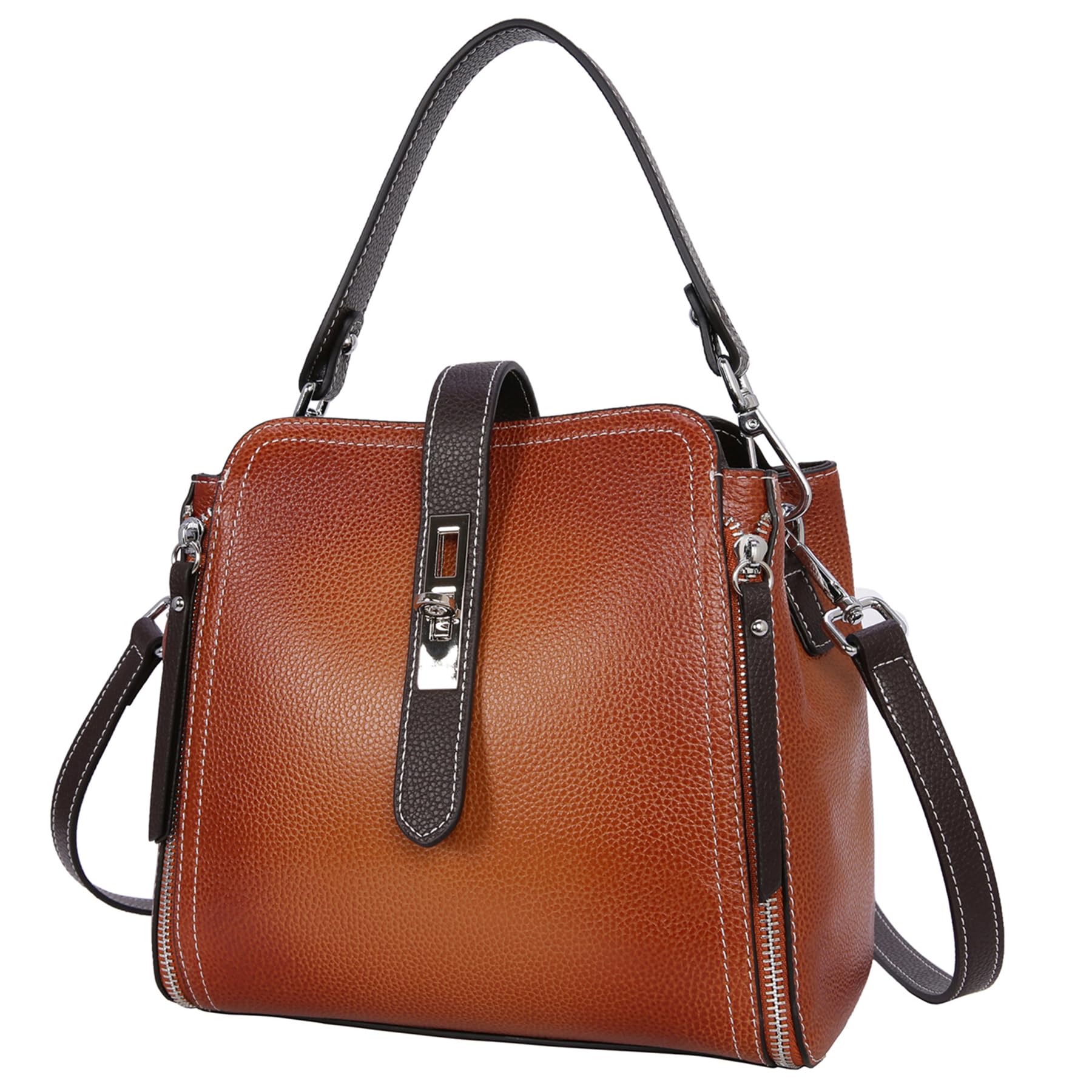 HESHE Leather Handbags for Women - Stylish Crossbody & Shoulder Bags for Daily Use