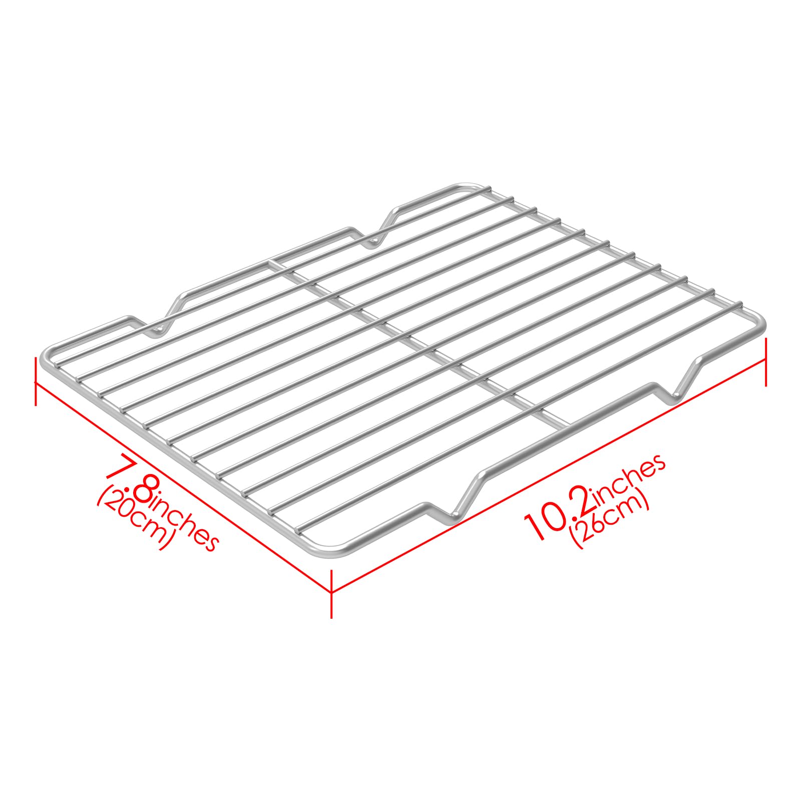 Linkidea 2-Pack Stainless Steel Baking Cooling Rack Set - 7.8'' x 10.2'' Oven-Safe Metal Grate for Roasting, Grilling & Baking | Perfect for Cookies, Breads, Pans & Disposable Trays
