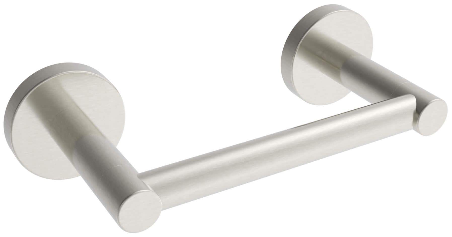 ICO Bath V6307 Volkano Summit Wall Mounted Pivoting Toilet Paper Holder - Brushed Nickel Finish - Modern Bathroom Accessory for Home & Commercial Use