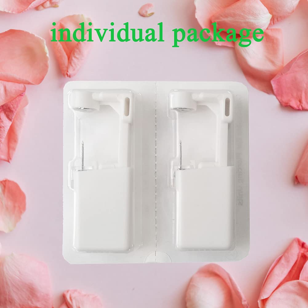 2 Pack Disposable Self Ear Piercing Gun Kit - Safe & Easy Ear Piercing Tool with Stainless Steel Studs for Adults & Teens - Perfect for Home Use, Gifts, and First-Time Piercings