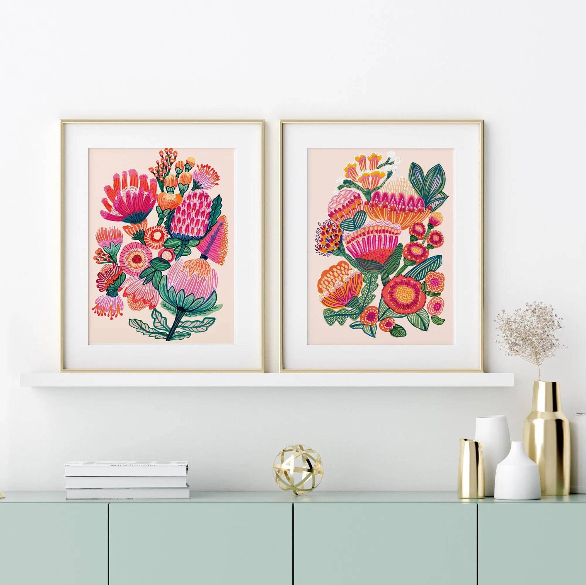 Australian Flowers Floral Wall Art Prints - Botanical Home Decor for Living Room, Bedroom & Office | Perfect for Farmhouse, Boho & Modern Interior Design