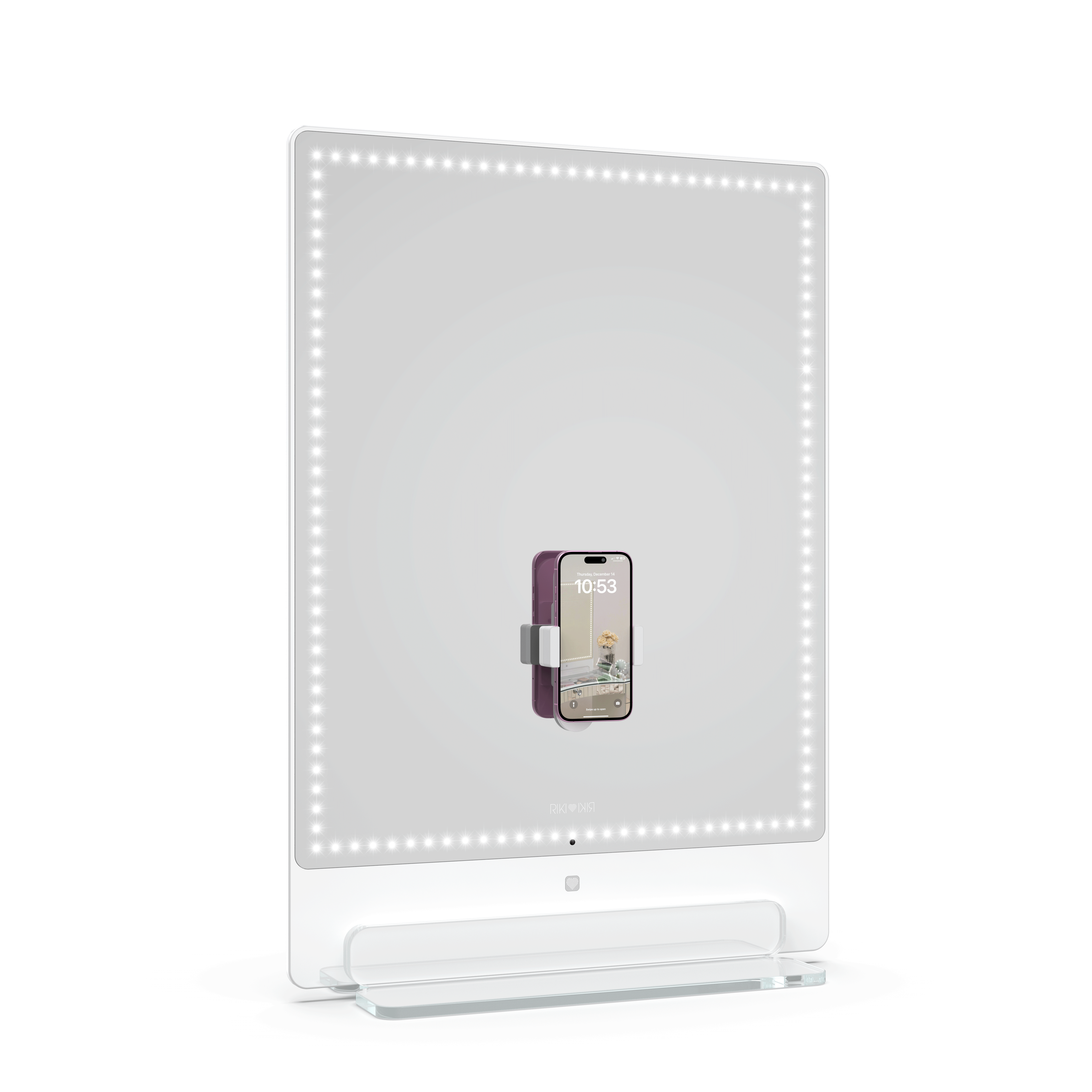 Riki Tall Vanity Mirror with Super Powerful Daylight LEDs - Perfect for Makeup, Skincare & Grooming at Home or Salon