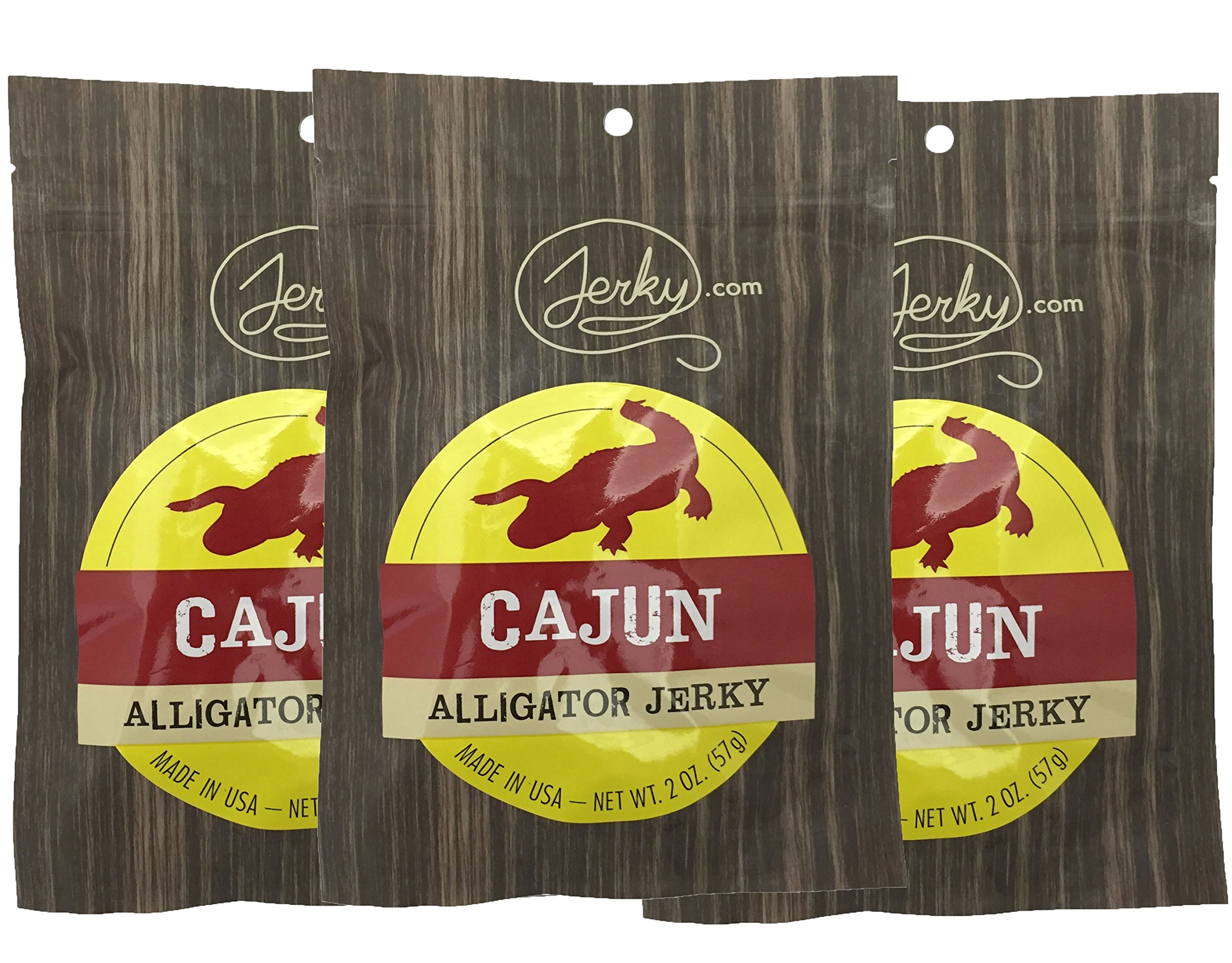 Premium Cajun Alligator Jerky - Wild Game Meat Snacks | High Protein, All-Natural, No Preservatives | Healthy Protein Snacks for Adults & Outdoor Enthusiasts | 1.75oz (3-Pack) | Perfect for Camping, Hiking & Keto Diet