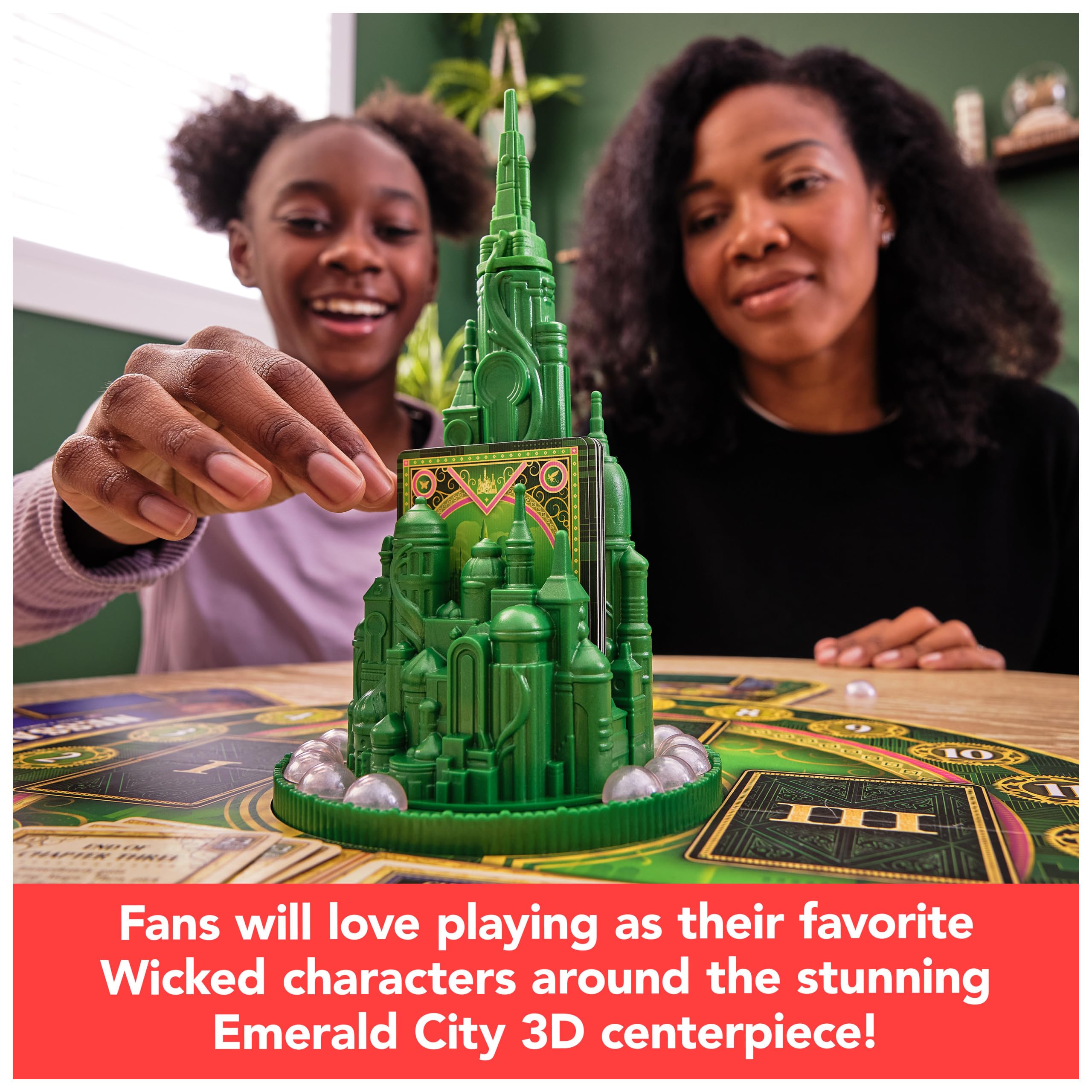 Spin Master Wicked The Game - Original Movie-Based Adventure Board Game for 2-4 Players, Ages 10+ | Musical-Themed Party Game with Glinda & Elphaba Characters | Perfect for Family Game Nights & Wicked Movie Fans