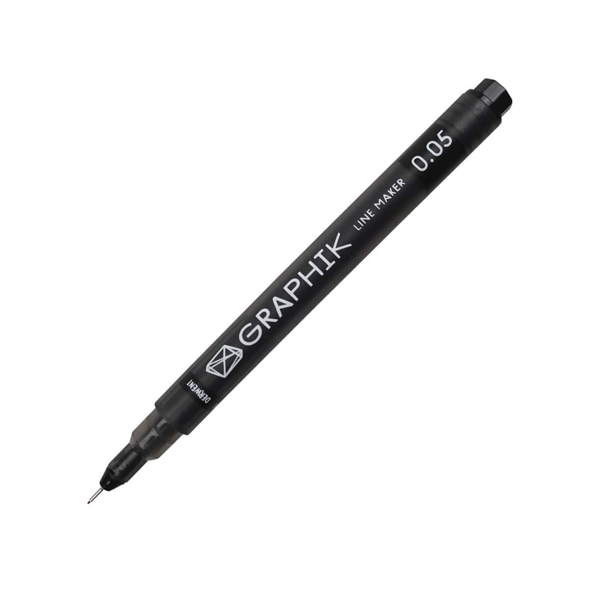 Graphik Line Maker Black 0.05mm - Ultra Fine Tip Technical Drawing Pen for Architects, Artists & Designers - Perfect for Sketching, Drafting & Calligraphy