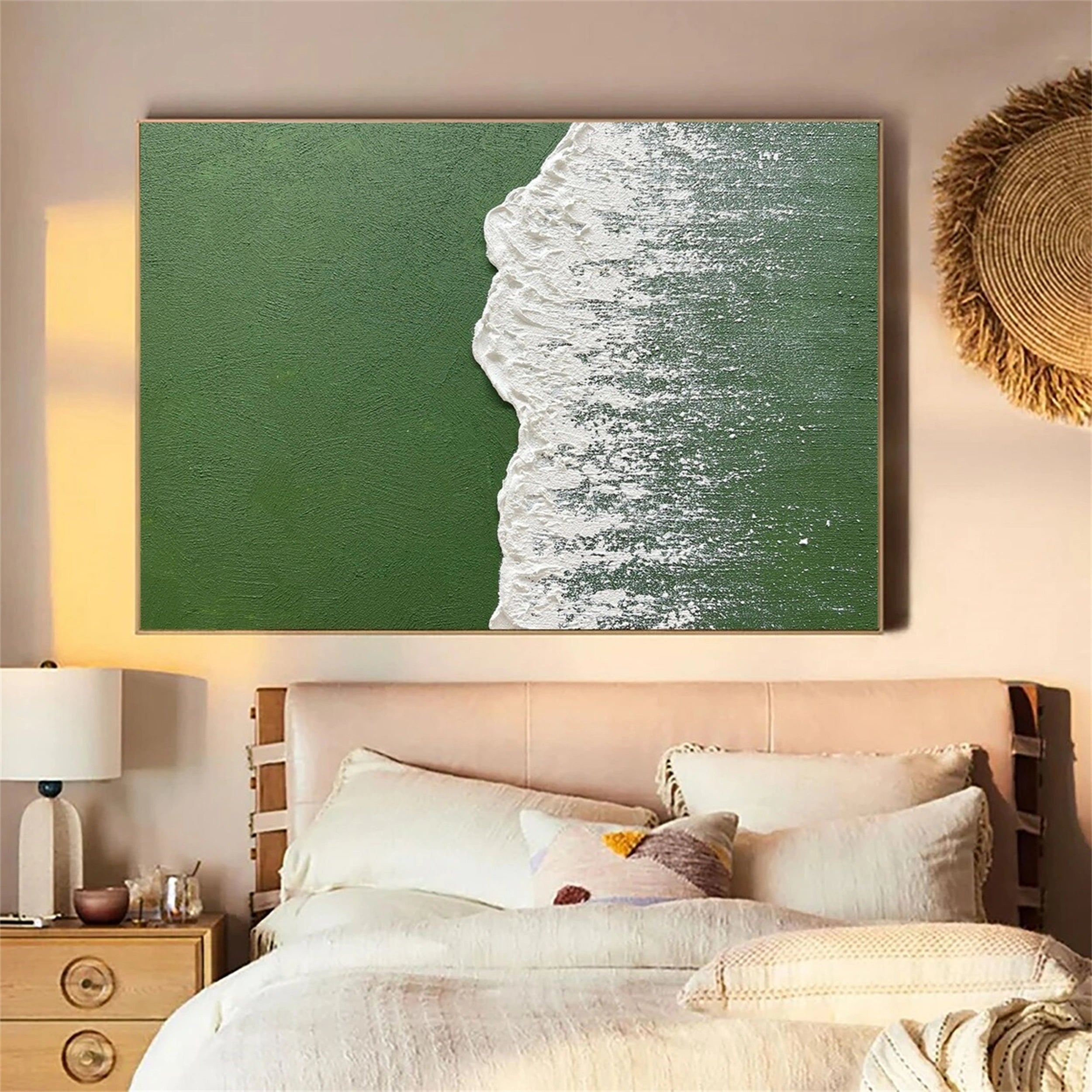 Ocean And Sky Painting #OS 093 - Stunning Seascape Wall Art for Home & Office Decor | Perfect for Living Room, Bedroom, or Coastal Themed Spaces