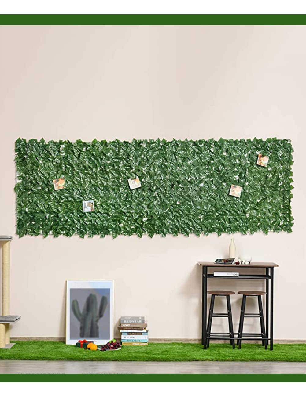 Realistic Artificial Ivy Privacy Fence Screen - Waterproof Fake Hedges Panels & Greenery Wall with UV-Resistant Leaves (1.5x6m/4.92x19.69ft) - Perfect for Balcony, Garden, Patio, and Outdoor Decor