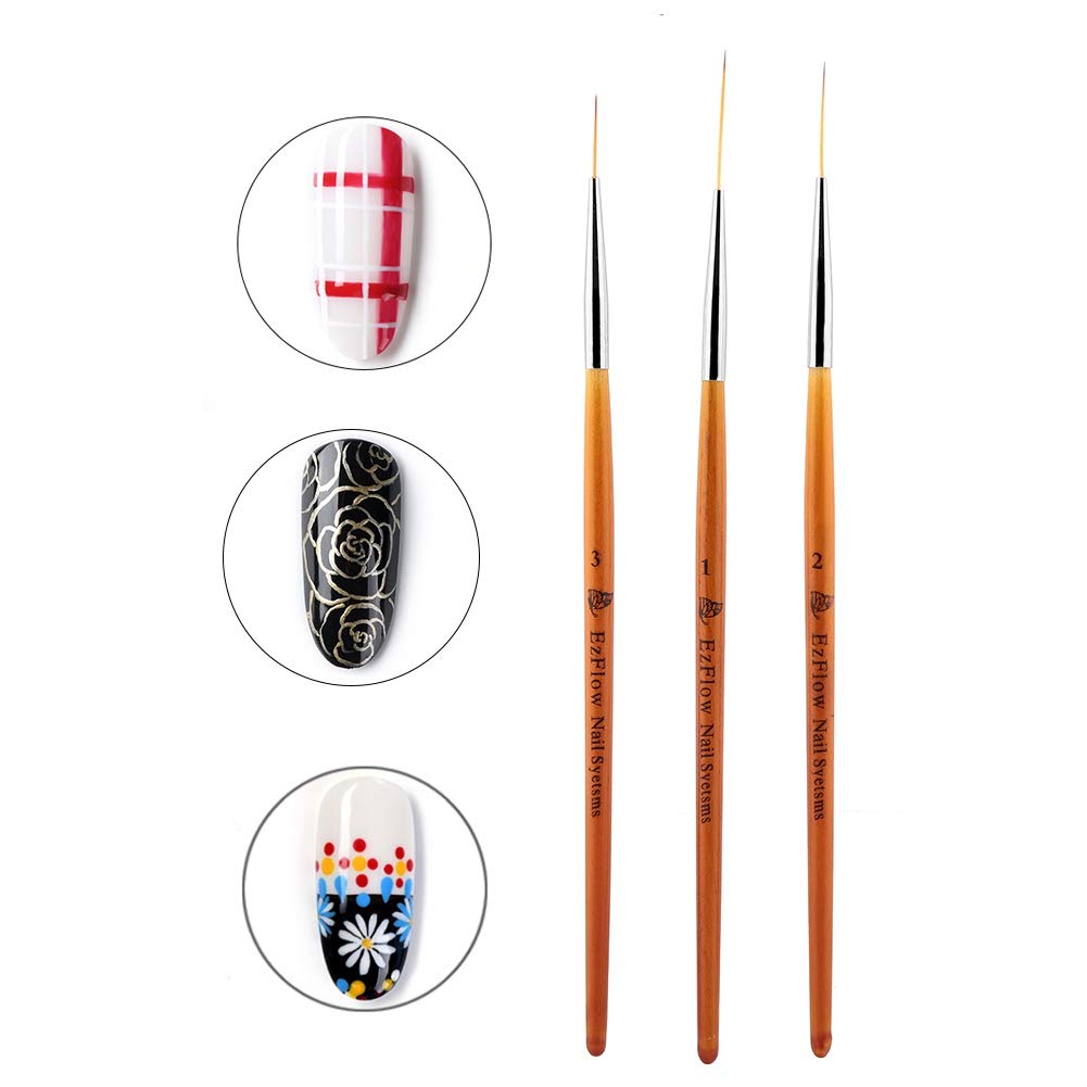 Professional Nail Art Liner Brush Set - Salon Quality Dotting Tools for DIY Manicure, Smooth Application for Perfect Nail Designs | Ideal for Home & Professional Nail Art, Gel Polish Application, French Manicures