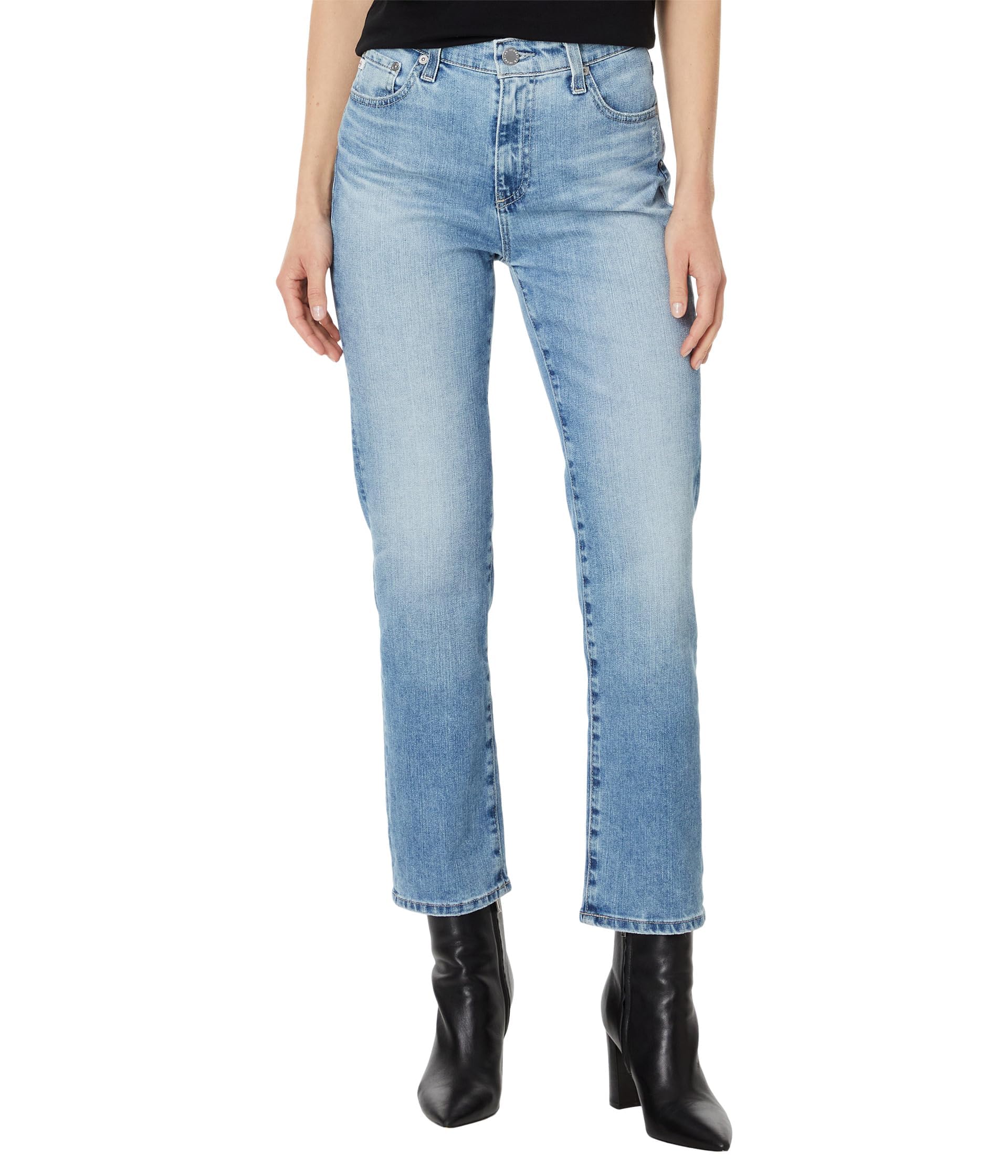Women's Saige High Rise Straight Crop Jeans - Comfortable & Stylish Denim Pants for Casual Wear, Work & Everyday Outfits