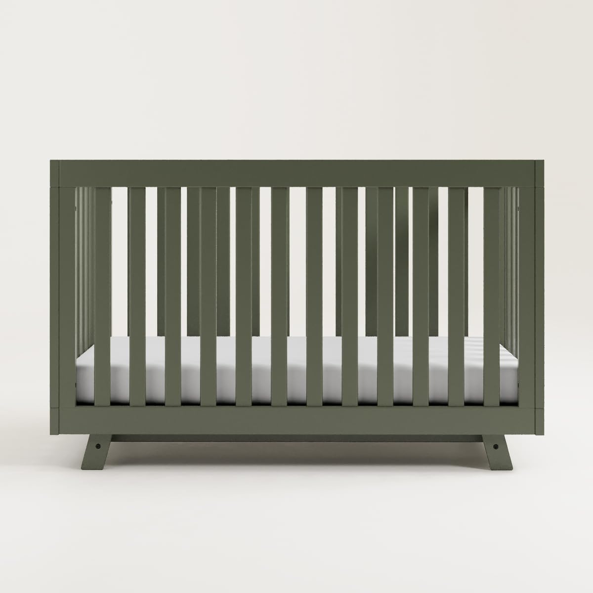 Storkcraft Beckett 3-in-1 Convertible Crib in Olive - GREENGUARD Gold Certified, Converts from Crib to Toddler Bed, Fits Standard Full-Size Crib Mattress | Safe Nursery Furniture for Newborns & Toddlers | Perfect for Baby Rooms & Daycare Centers