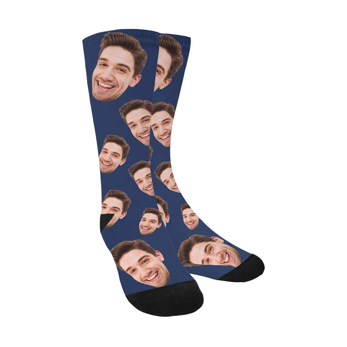 Custom Photo Socks - Personalized Face Crew Socks for Men & Women | Unique Gift for Dad, Mom, Grandpa, Grandma | Birthday, Anniversary & Family Reunion Gift Idea