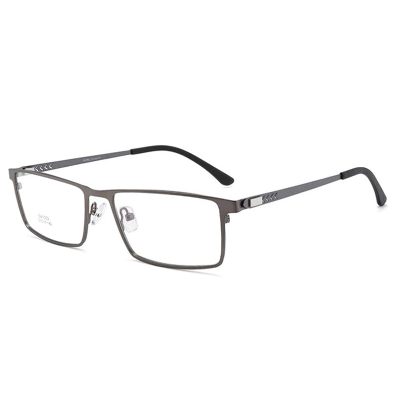 Bclear Men's Full Rim Alloy Frame Eyeglasses with Spring Hinge - Lightweight & Durable (Model 41002) for Work, Reading & Everyday Use