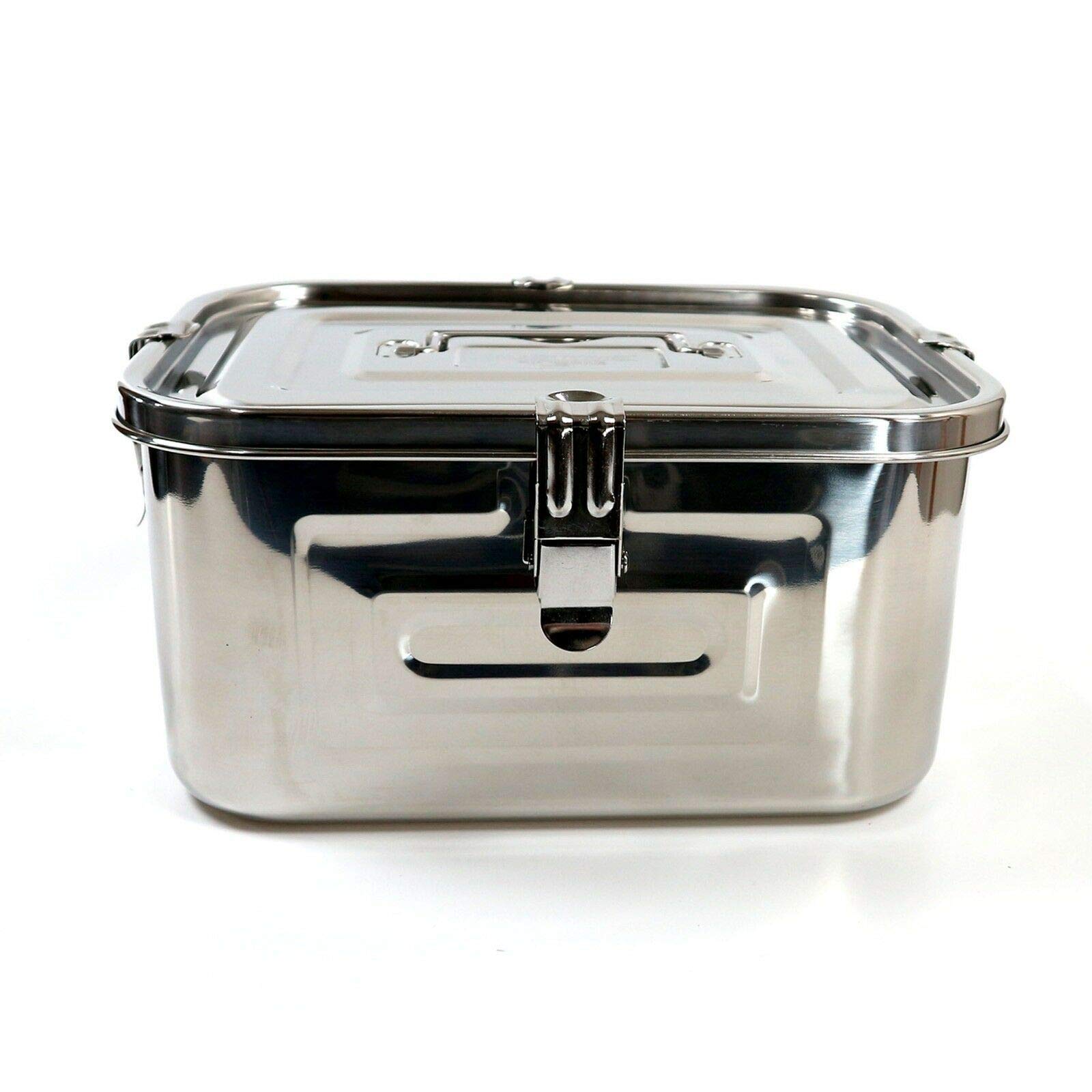 Premium Stainless Steel Kimchi Fermentation Container - 5L (168oz) Rectangular Food Storage Box with Airtight Lid - Ideal for Homemade Kimchi, Pickles, Sauerkraut & Fermented Foods