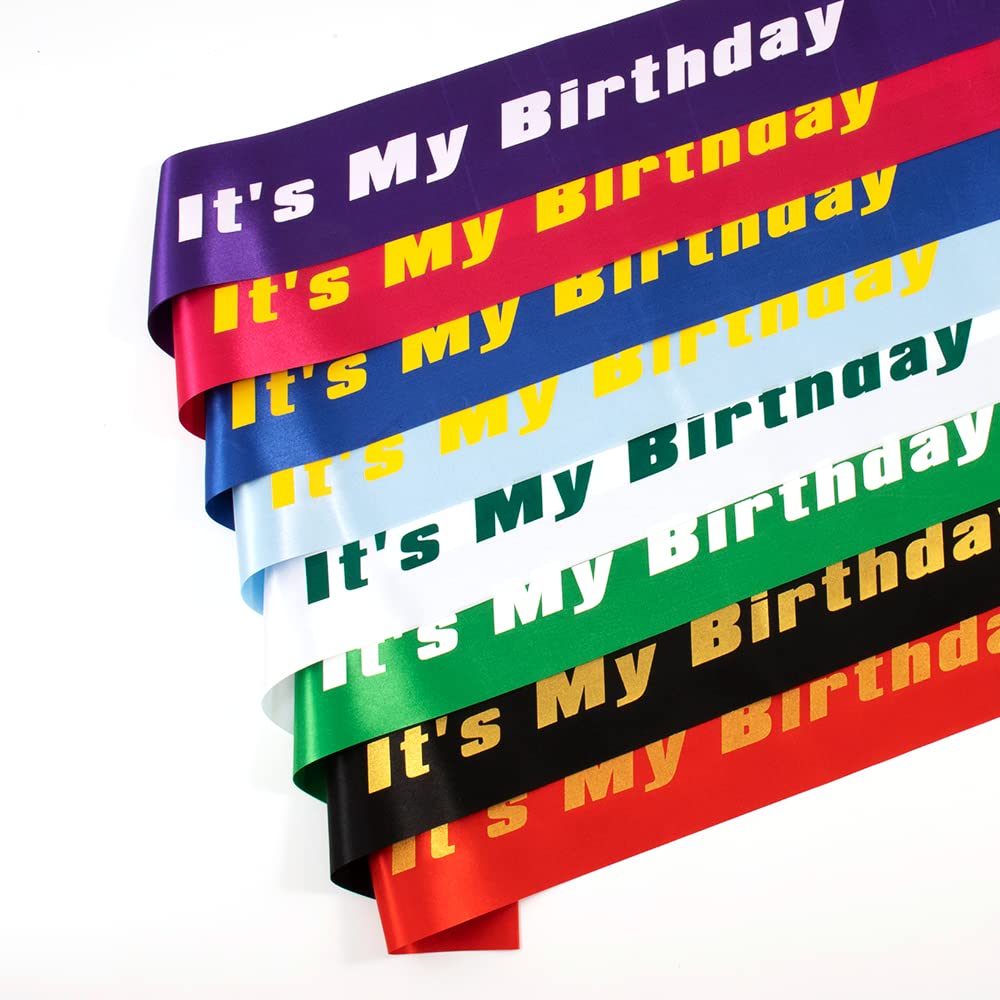 Birthday Sash for Boys & Girls - Light Blue 'It's My Birthday' Party Decoration & Favor - Perfect for Birthday Celebrations, Photos & Special Events