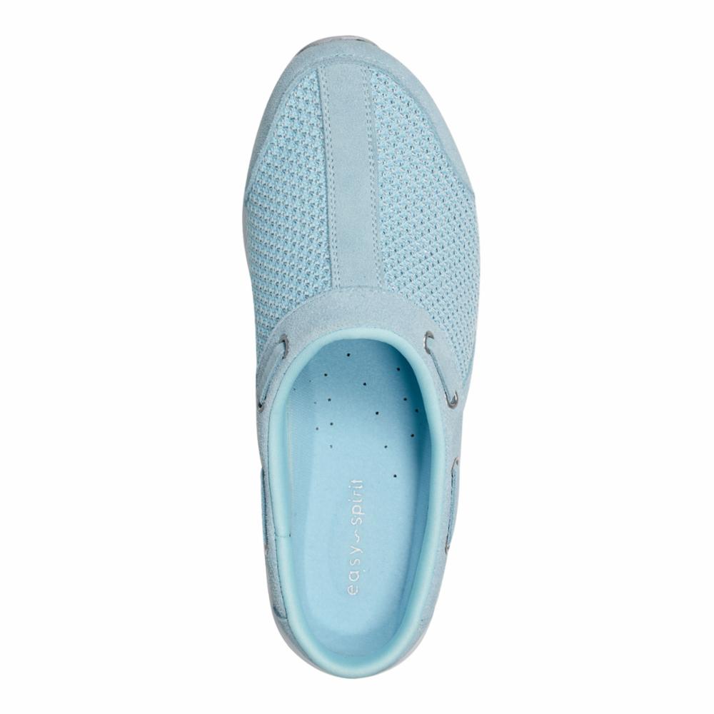 Easy Spirit Women's Travelp189 Blue Walking Shoes - Comfortable Slip-On Sneakers for Travel, Work & Everyday Wear | Lightweight & Supportive Footwear for Walking, Commuting & Casual Outings