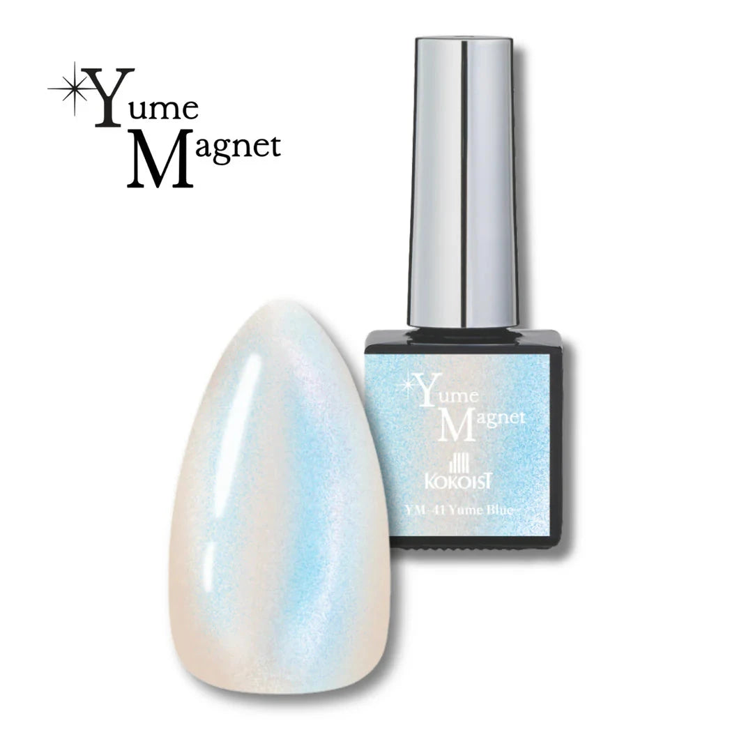 Kokoist Yume Magnet YM 41 Yume Blue Nail Gel Polish - Long Lasting UV LED Soak Off Gel for Professional Salon & Home Manicure - Perfect for Nail Art, French Tips & Special Occasions