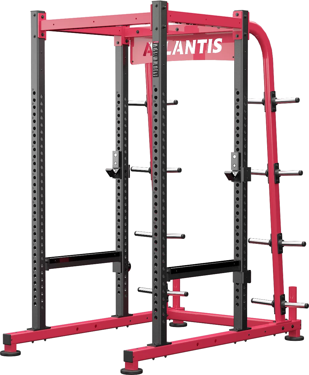 ATLANTIS Power Rack for Home Gym - Heavy Duty Squat Rack with Pull Up Bar & Dip Bars - Perfect for Strength Training, Weightlifting & CrossFit Workouts