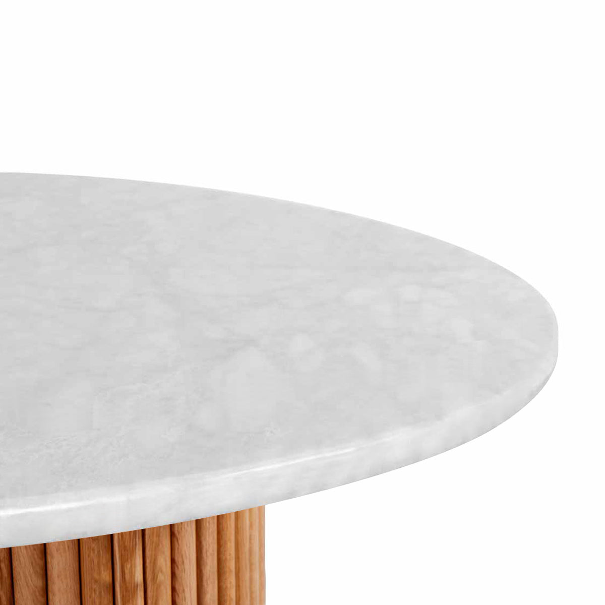 Cosmos Modern Side Table - Solid Oak Wood & Carrara Marble Top - Nightstand, End Table for Living Room, Bedroom, Office - Stylish Home Decor Furniture