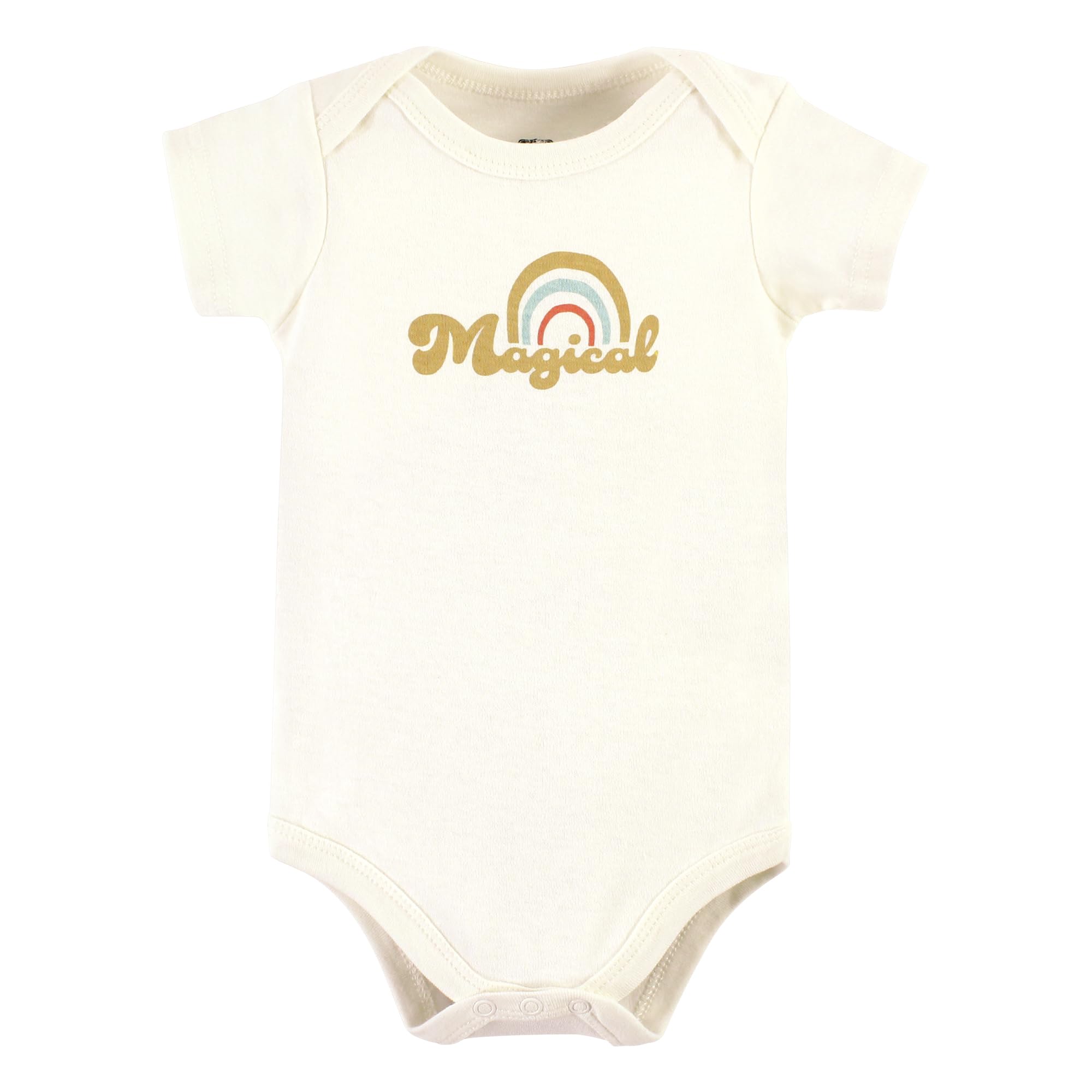 Hudson Baby Unisex Cotton Bodysuits - 5-Pack Magical Rainbow | Soft Preemie Onesies for Newborns | Perfect for Everyday Wear, Gifts & Photo Shoots