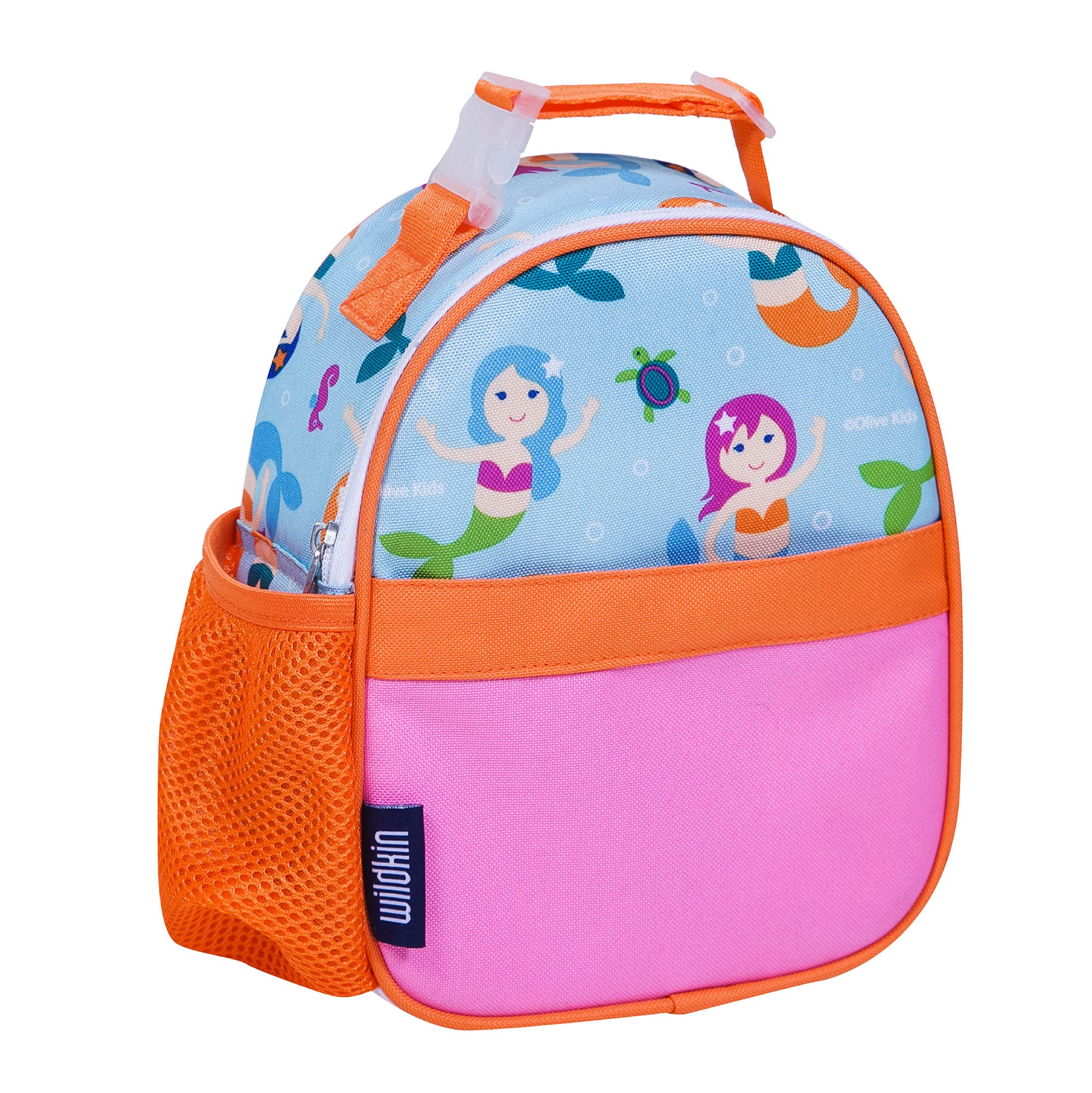Wildkin Insulated Clip-in Kids Lunch Box - Leak Proof & Durable for School, Travel & Picnics - Mermaid Design for Girls - Perfect for Snacks, Sandwiches & Drinks