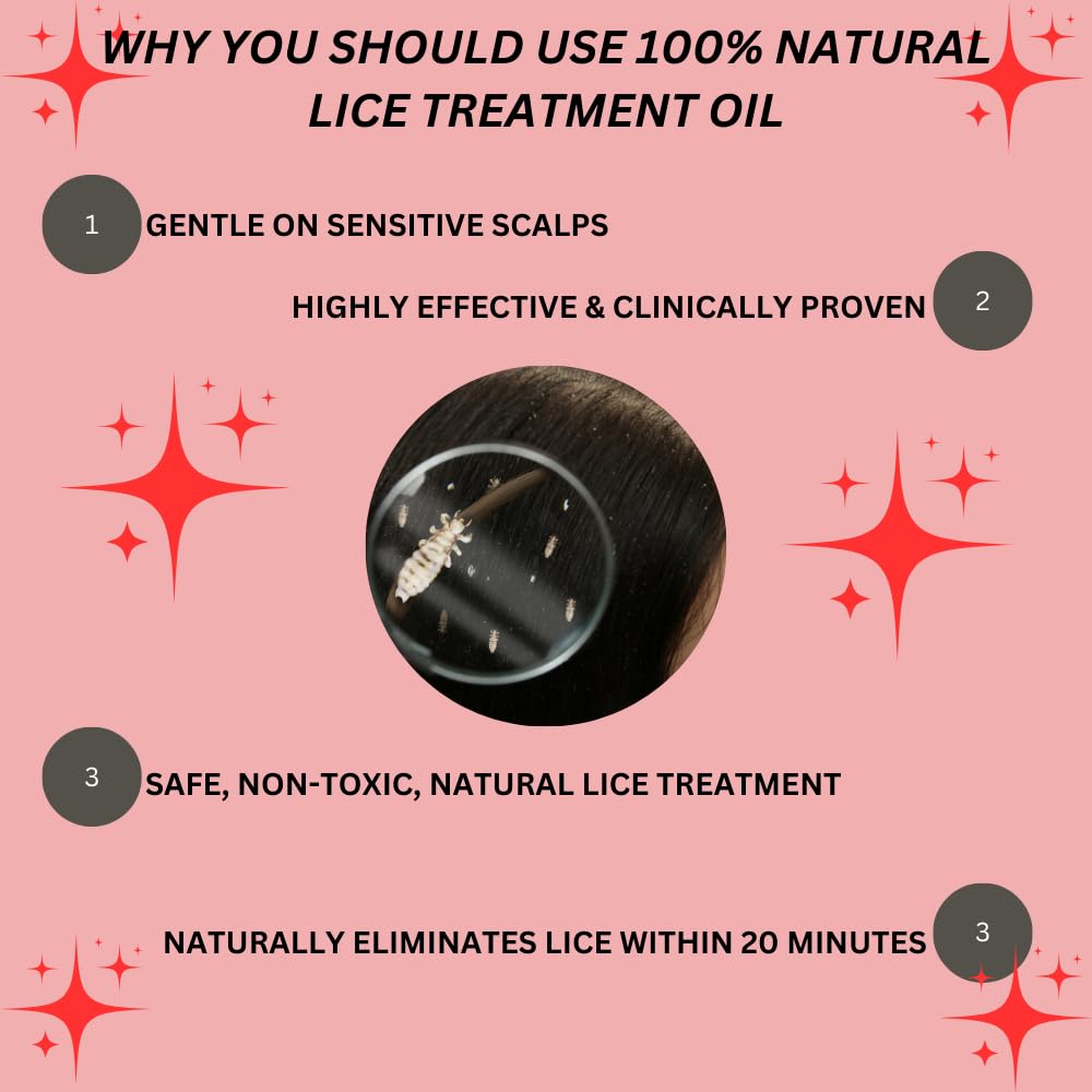 Amalun Lice Removal Oil - Fast-Acting Natural Treatment for Head Lice, Nits & Scalp Care | Safe for Kids & Adults | Perfect for Home Use & School Prevention