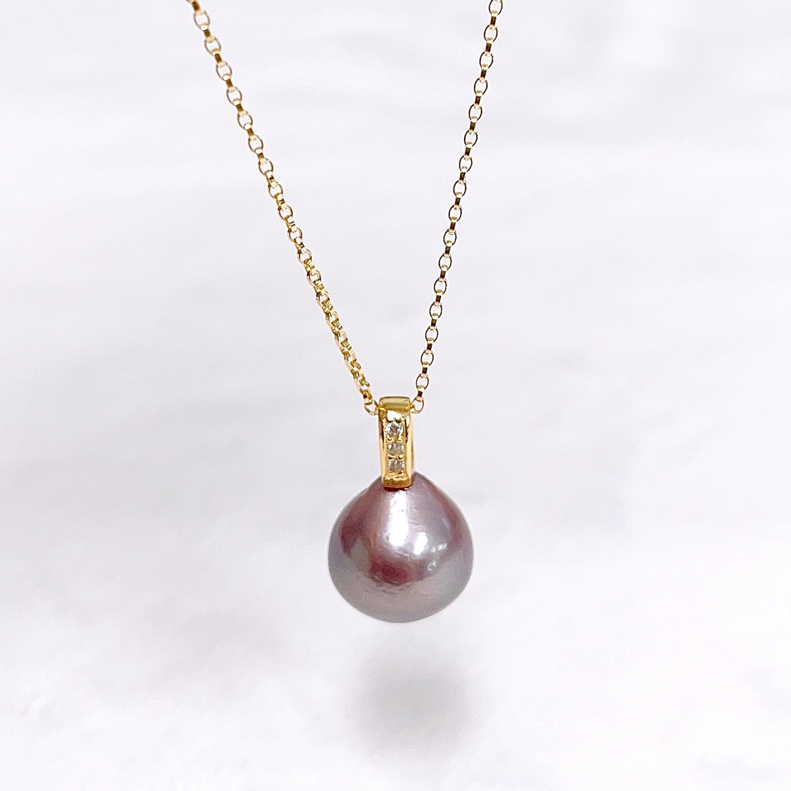 IRENE Purple Edison Pearl Necklace - Elegant Jewelry for Women, Perfect for Weddings, Parties & Special Occasions
