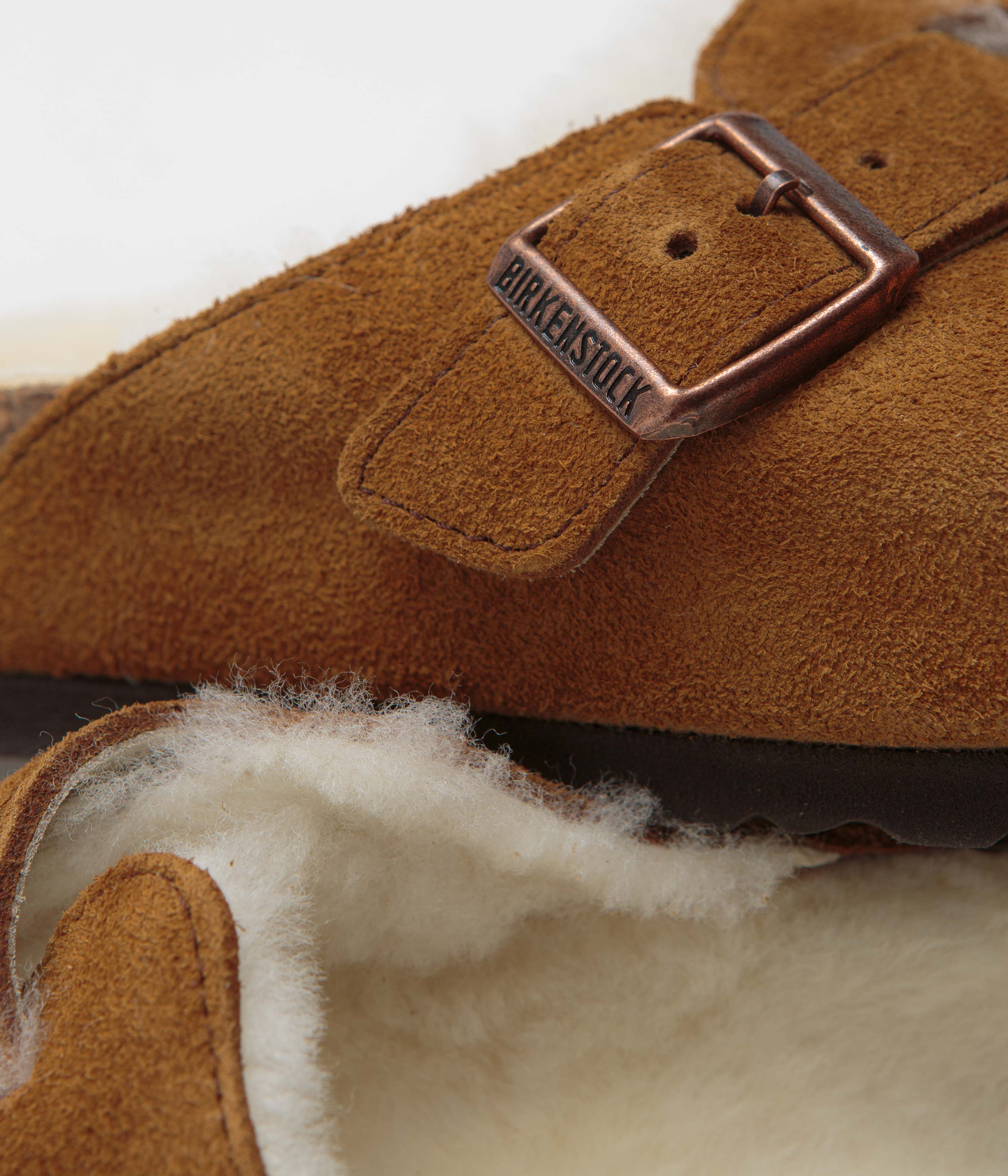 Birkenstock Boston Shearling Sandals for Women & Men - Soft Mink Suede Clogs with Arch Support - Cozy House Slippers for Indoor & Outdoor Wear