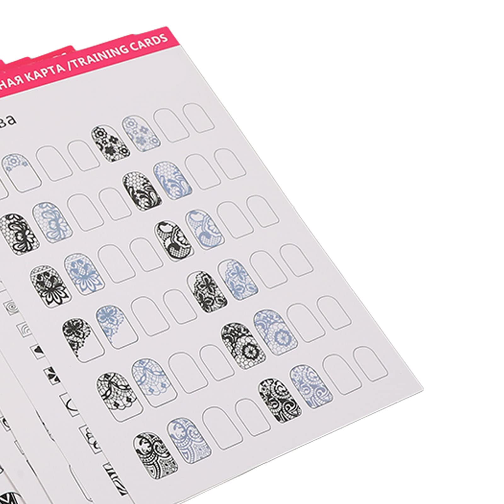 12 Washable Nail Art Practice Mats for Beginners - Reusable Nail Training Sheets with Multiple Designs - Perfect for Salon Practice, DIY Nail Art & Home Manicure Training