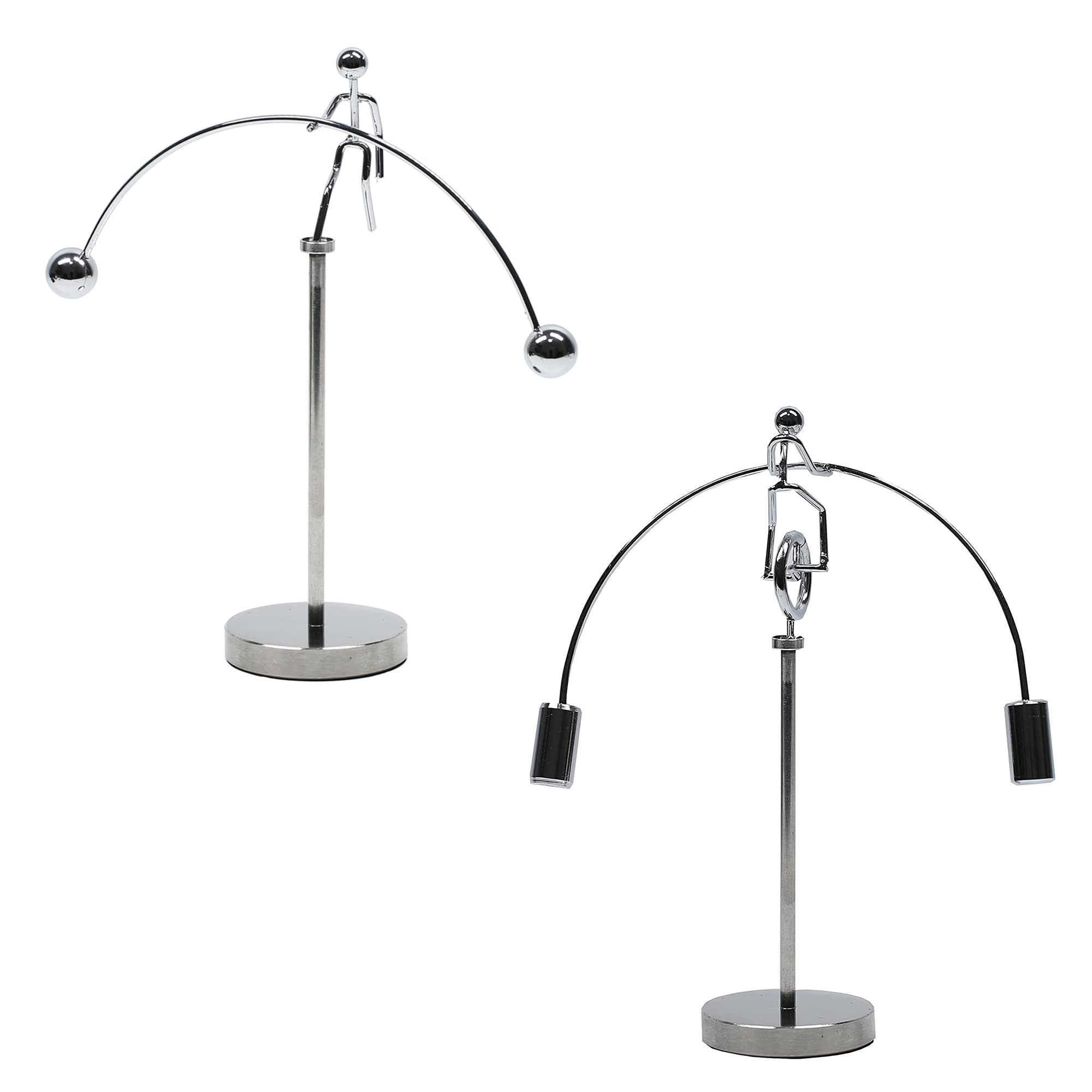 MagicTech Steel Balance Toy - Kinetic Art Desk Decor for Home & Office | Stress Relief & Focus Aid | Science Psychology Gift for Adults & Kids (PH06-PH04)