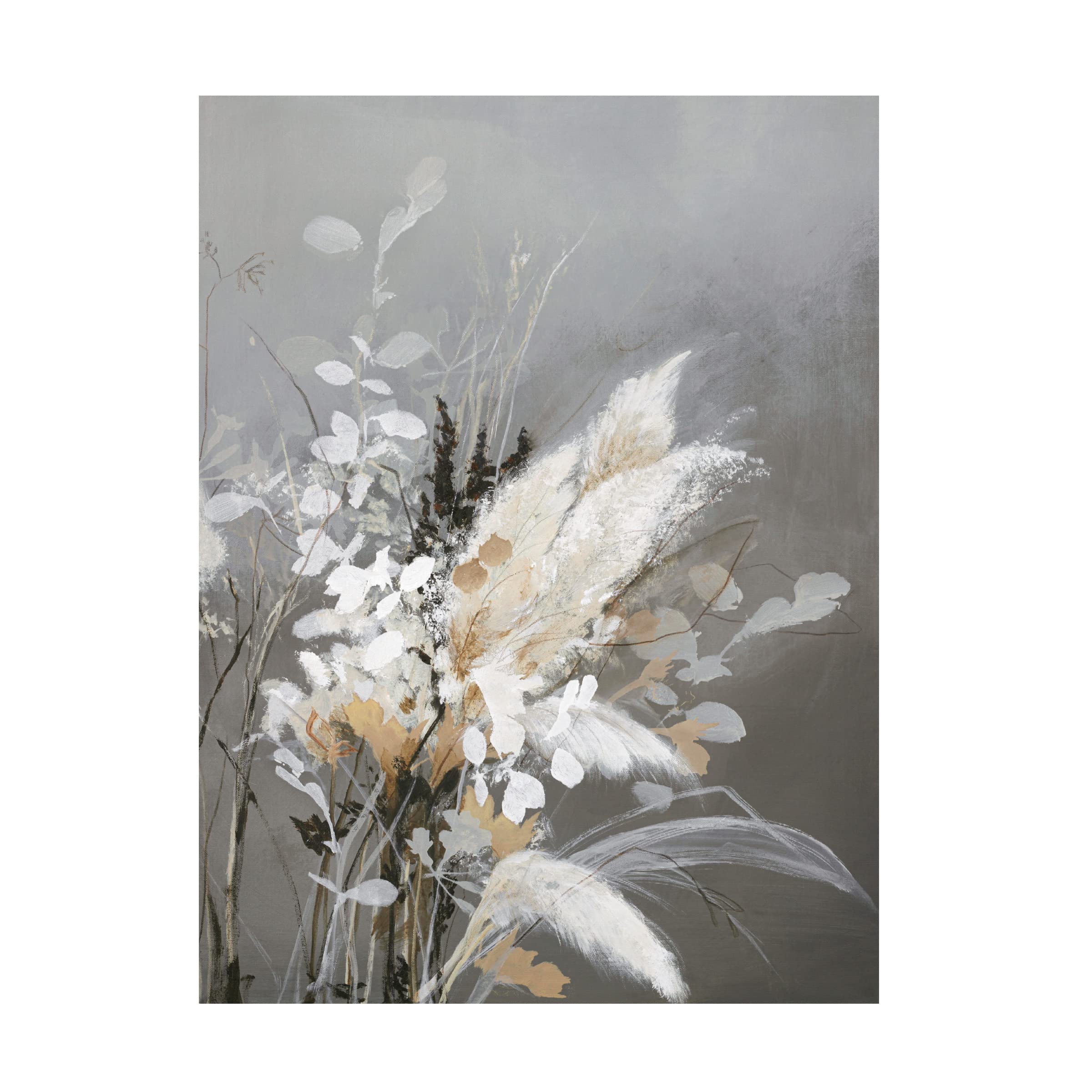 Design Fabrikken 'Light Leaves 2' Canvas Wall Art - Modern Botanical Print for Living Room, Bedroom & Office Decor