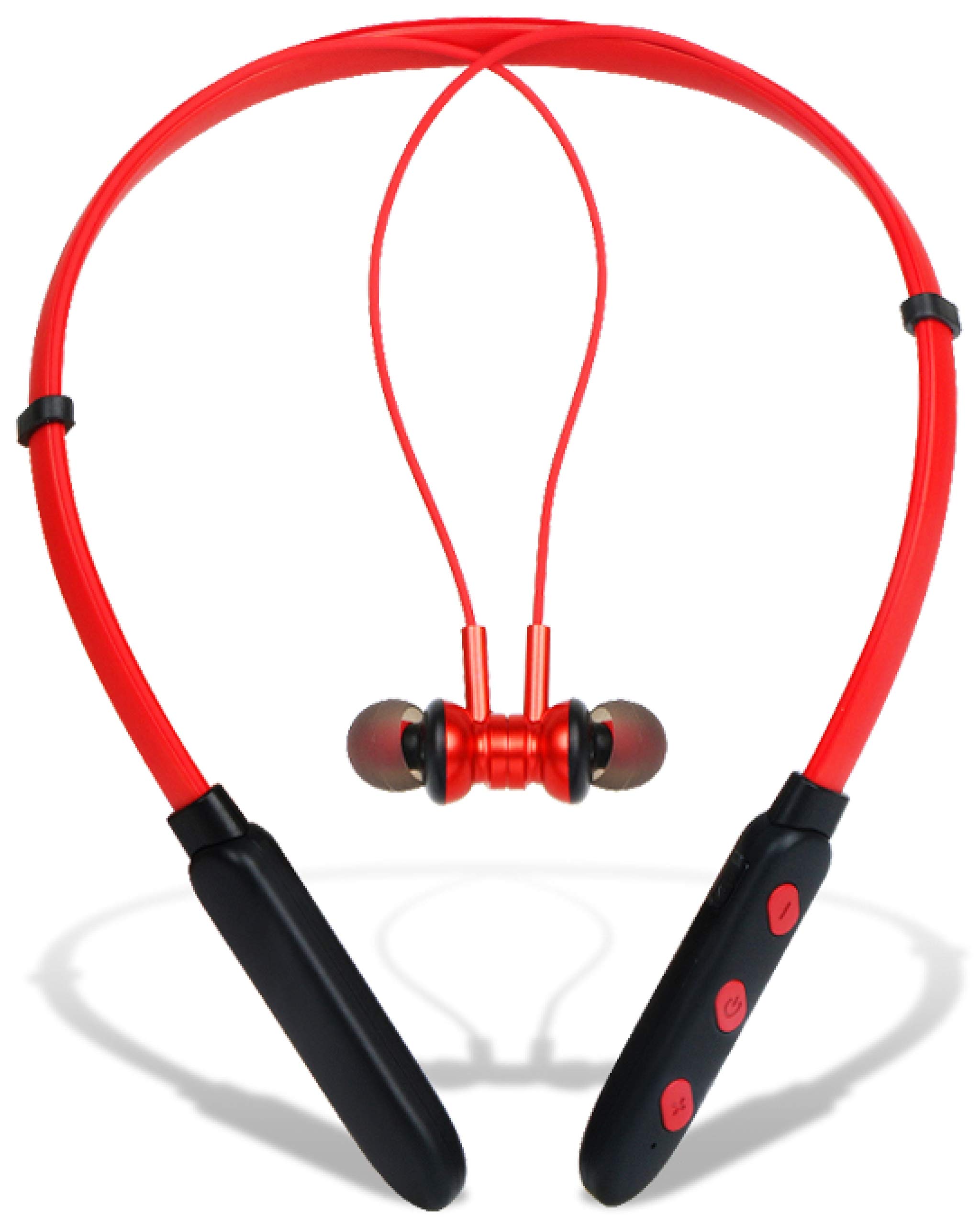 QT S Bluetooth Neckband Headphones - Wireless Stereo Headset with HD Sound V5.0, Noise Cancelling, Sweat/Waterproof for Gym, Workout, Travel & Business | 7-Hour Playtime | Perfect for Running, Commuting & Music Lovers