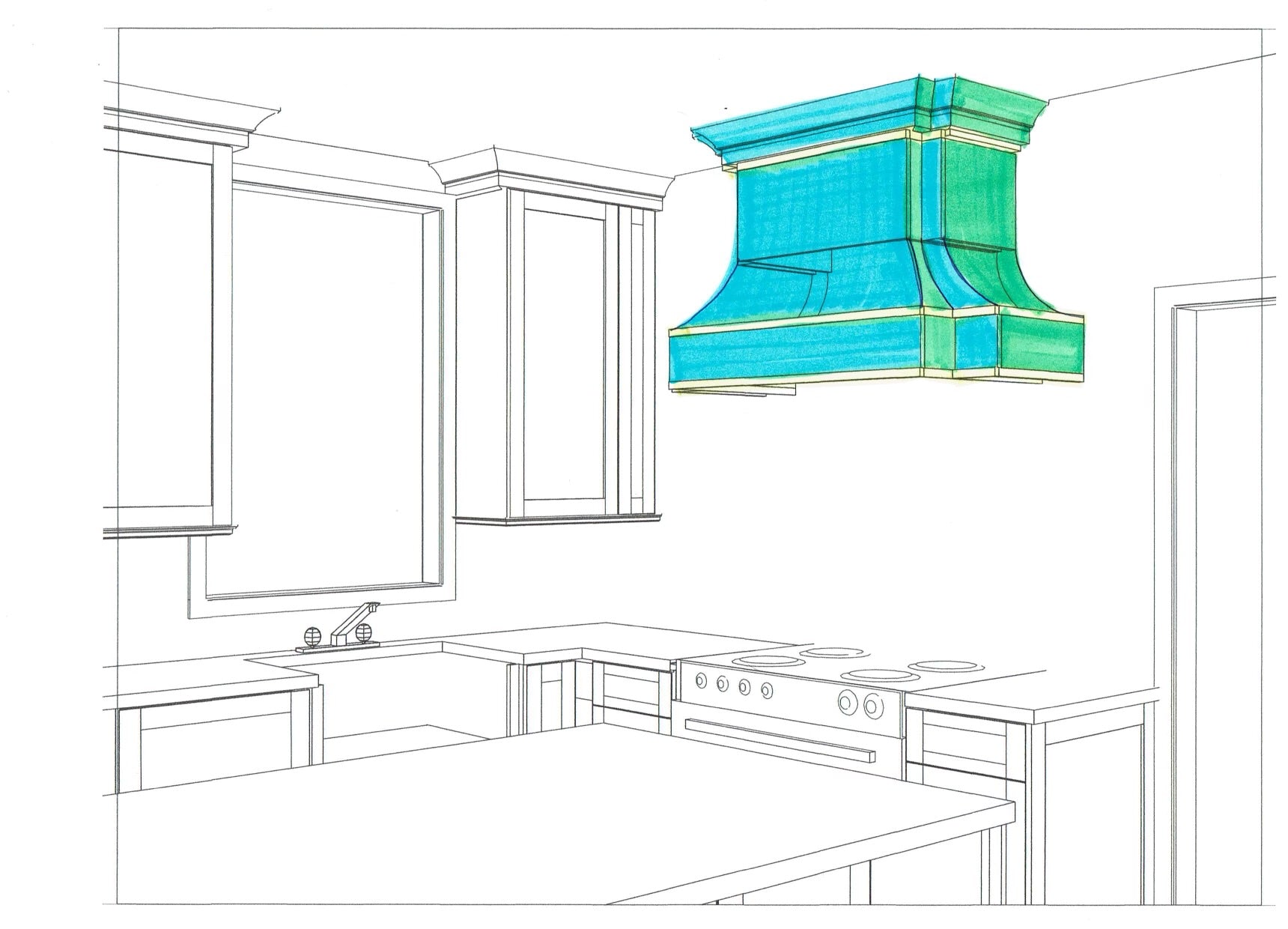 RHM Sweep Stainless Steel Custom Range Hood H33 for Robam - Professional Kitchen Ventilation System for Home & Restaurant Use