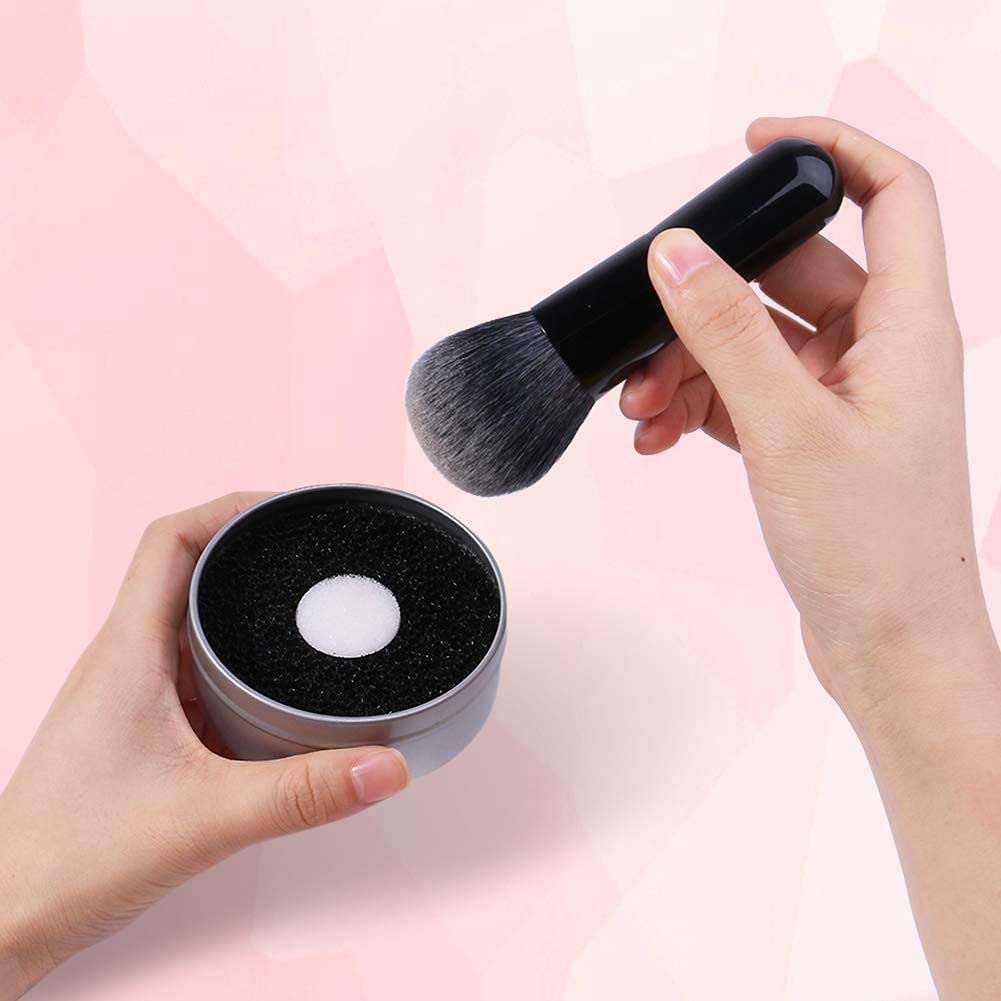 B-LADY Makeup Brush Cleaning Tool - Quick Cleaner Sponge for Cosmetics Brushes - Remove Eyeshadow & Foundation Residue - Perfect for Home & Professional Makeup Artists