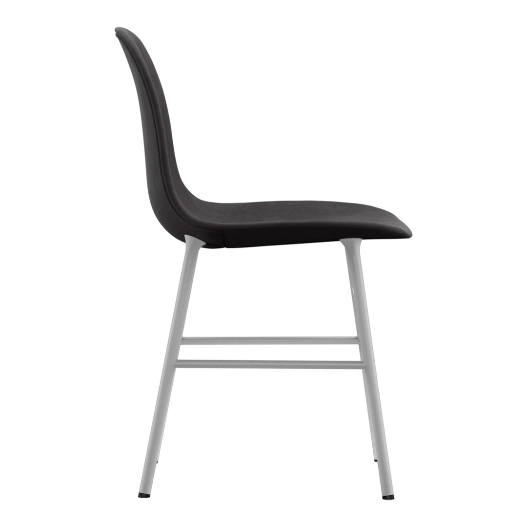 Modern Form Chair with Sturdy Metal Legs & Comfortable Upholstery - Perfect for Home Office, Living Room, or Dining Room Decor