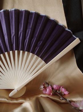 50 Pack 9 Inch Dark Purple Silk Hand Fans - Elegant Wedding Favors, Bridal Shower Gifts & Summer Cooling Accessories for Outdoor Ceremonies