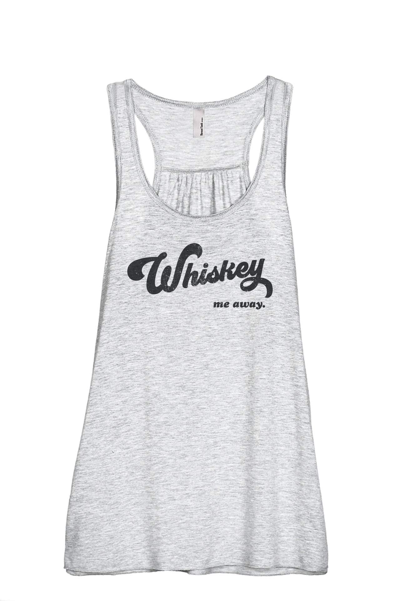 Whiskey Me Away Women's Sleeveless Flowy Racerback Tank Top - Summer Casual Wear, Beach Cover Up, Yoga & Lounge Outfit