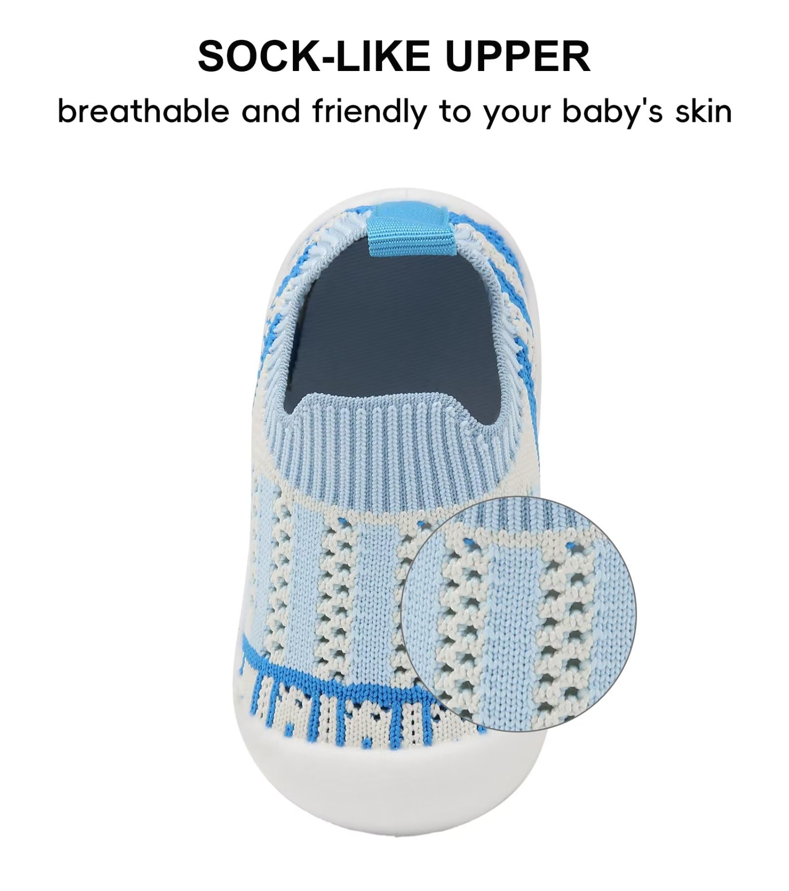 **Non-Slip Baby Walking Shoes for Boys & Girls - Soft Toddler Sock Shoes (6-24 Months) - Perfect for First Steps, Indoor Play & Daycare**
