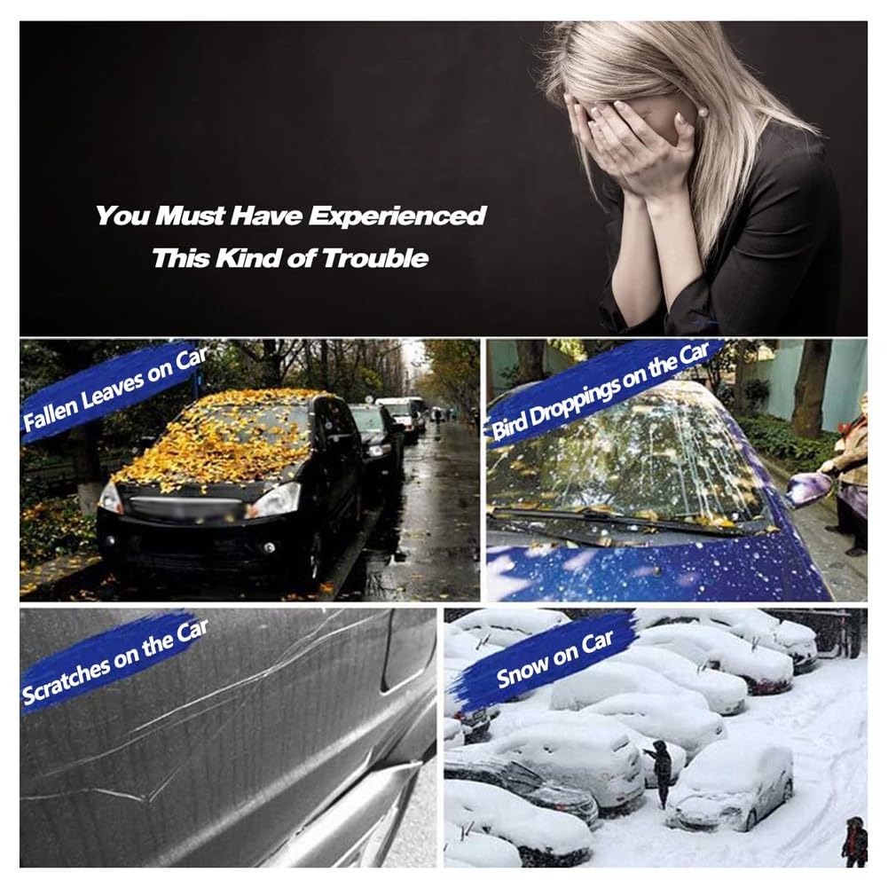 Waterproof Mazda 5 Minivan Car Cover 2005-2008 - UV Protection, Windproof Straps & Mirror Pockets - Thick All-Weather Protection (Black) - Ideal for Outdoor Parking, Winter Storage & Vehicle Protection