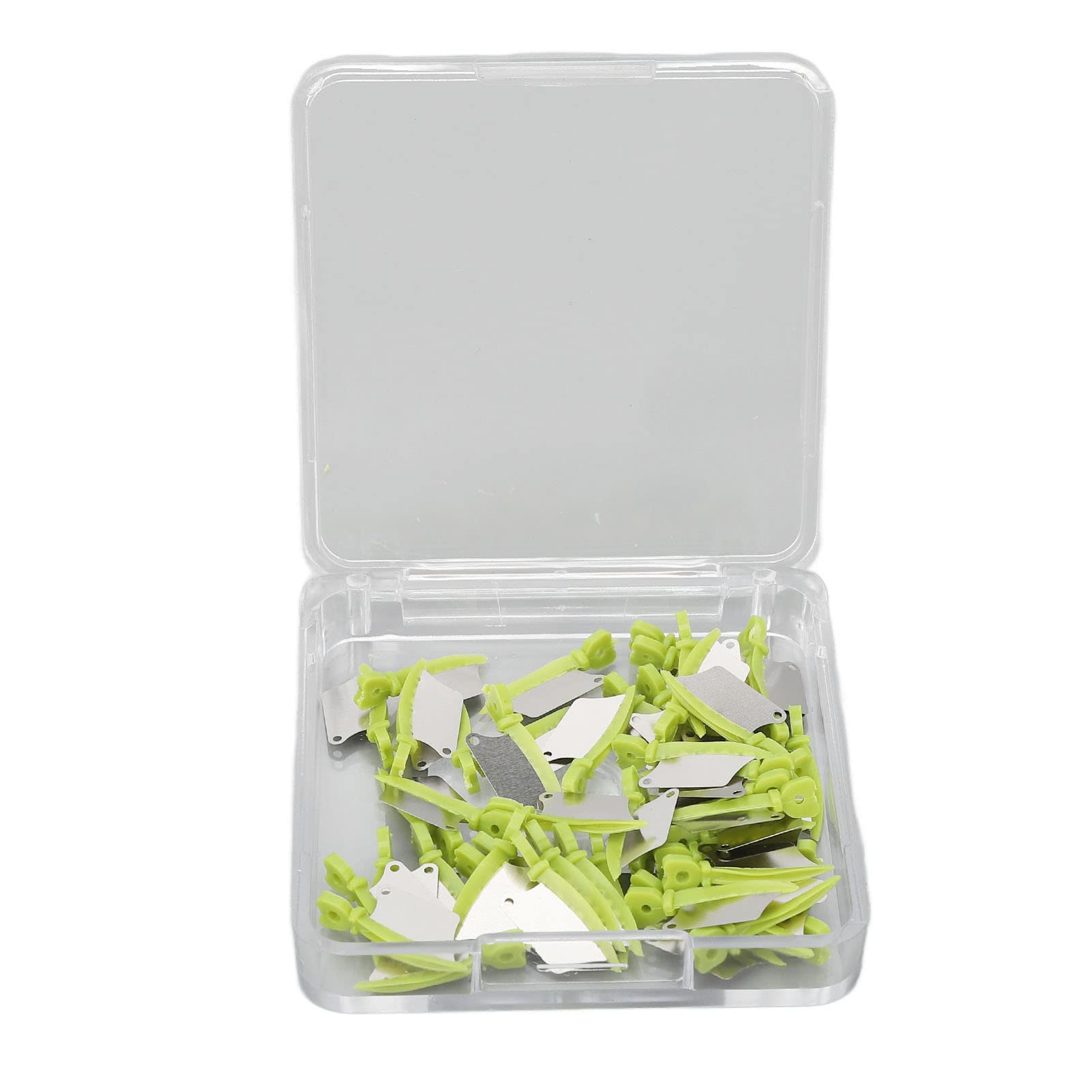 50pcs Stainless Steel Dental Wedges for Teeth Interproximal & Diastema Fixing - Professional Dental Tools with Storage Box (Size S) - Perfect for Dentists, Orthodontists & Dental Clinics